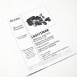 Instruction Book for Craftsman 502255071 - Part F-93604