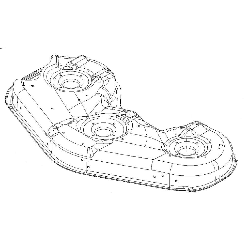 Part #1687625Yp, Lawn Tractor 46-In Deck Housing (Replaces 1687461Yp, 1687463Yp, 1687491Yp, 1687733Yp, 1687747Yp