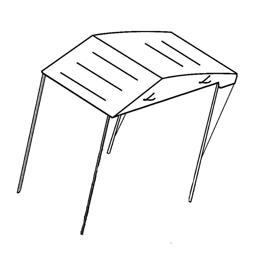 Photo of Part #1695966Yp, Lawn Tractor Sun Shade from Repair Parts Direct