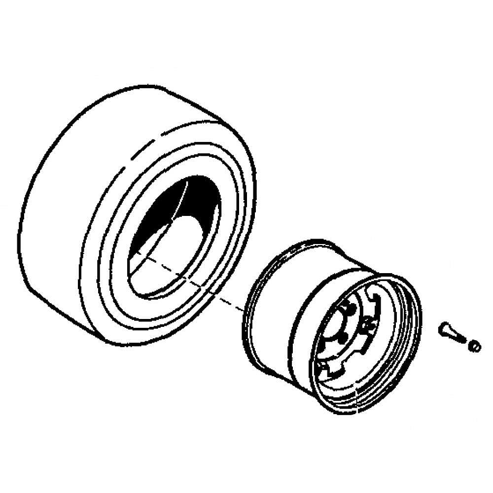 Part #1724849Sm, Lawn Tractor Turf Tire Wheel Assembly, Front
