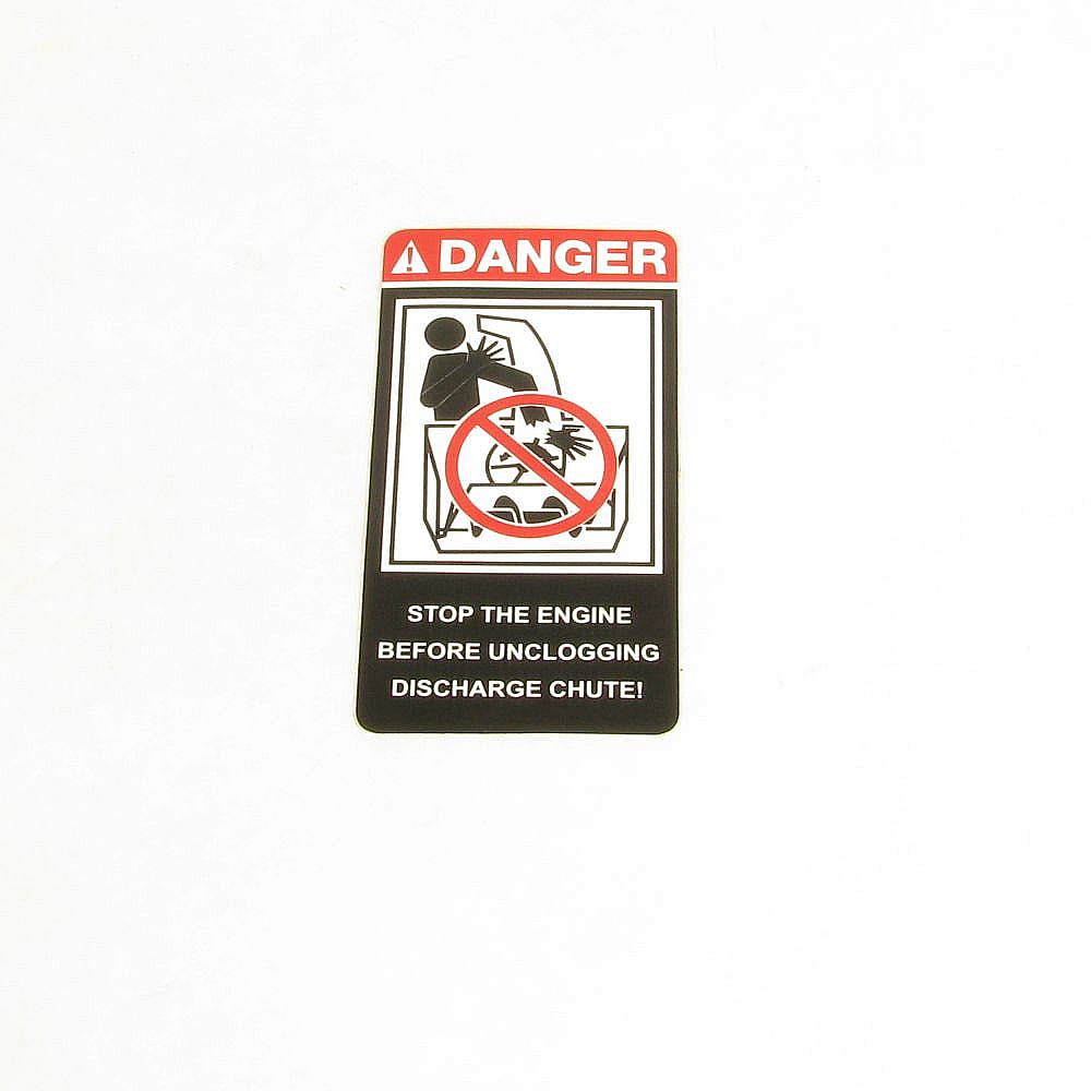 Lawn Mower Warning Decal