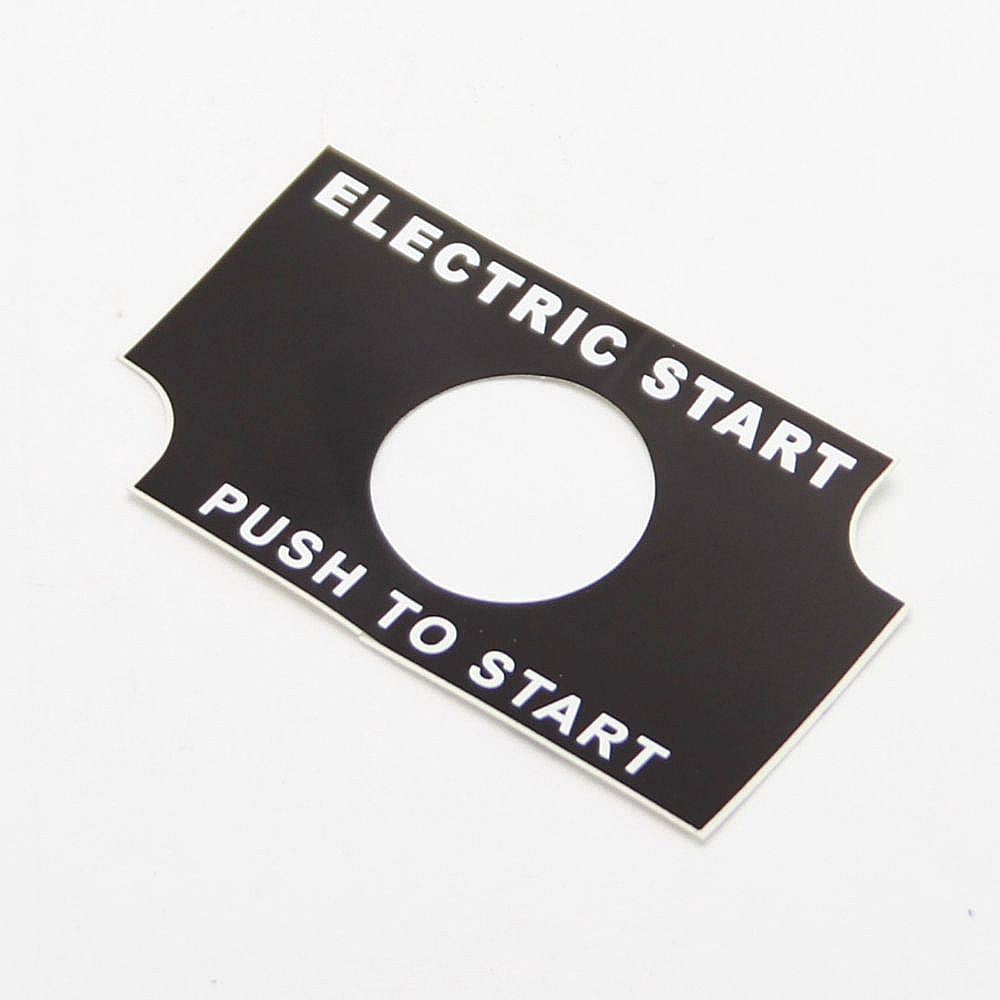 Part #48X5638Ma, Craftsman Snowblower Engine Electric Start Decal