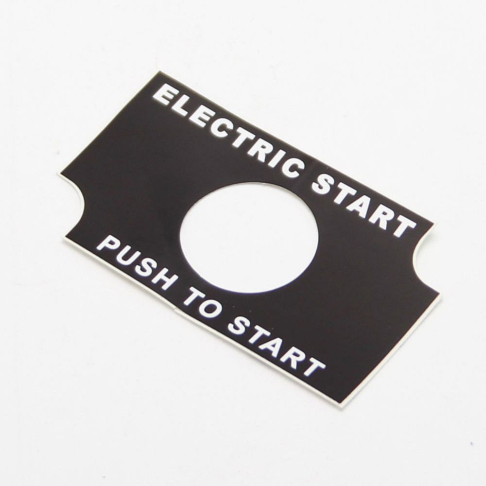 Snowblower Engine Electric Start Decal