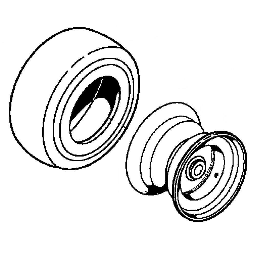Part #84002906, Lawn Tractor Wheel Assembly, Front