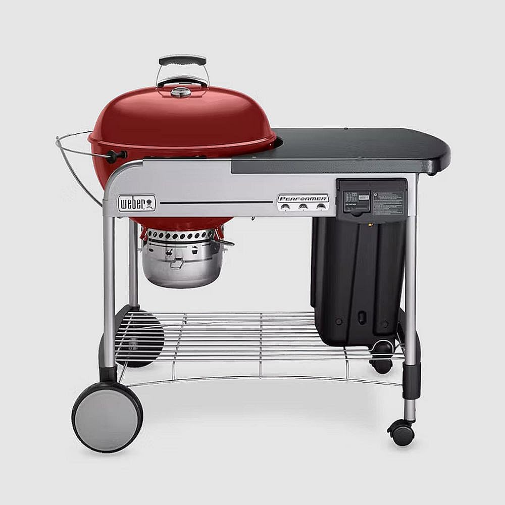 Part #15503001, Weber Performer Deluxe 22-Inch Charcoal Grill (Crimson)