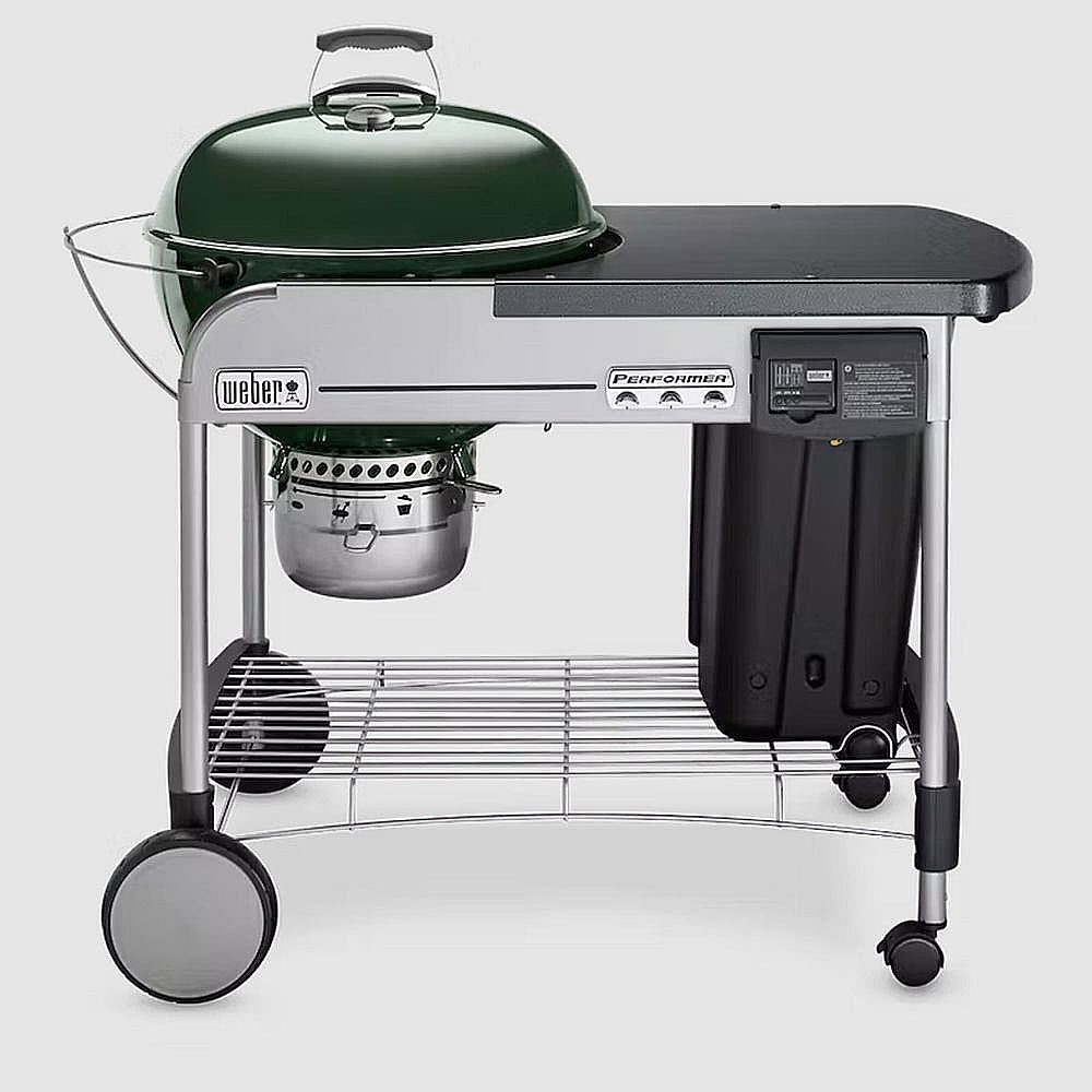Part #15507001, Weber Performer Deluxe 22-Inch Charcoal Grill (Green)