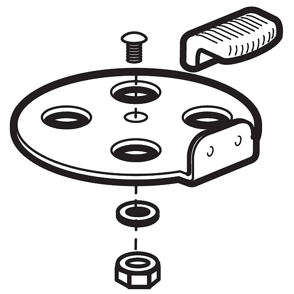 Part #63044, Weber Kettle Charcoal Grill Lid Damper Assembly