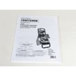 Pressure Washer Owner's Manual for Craftsman 580752710 - Part 196294GS