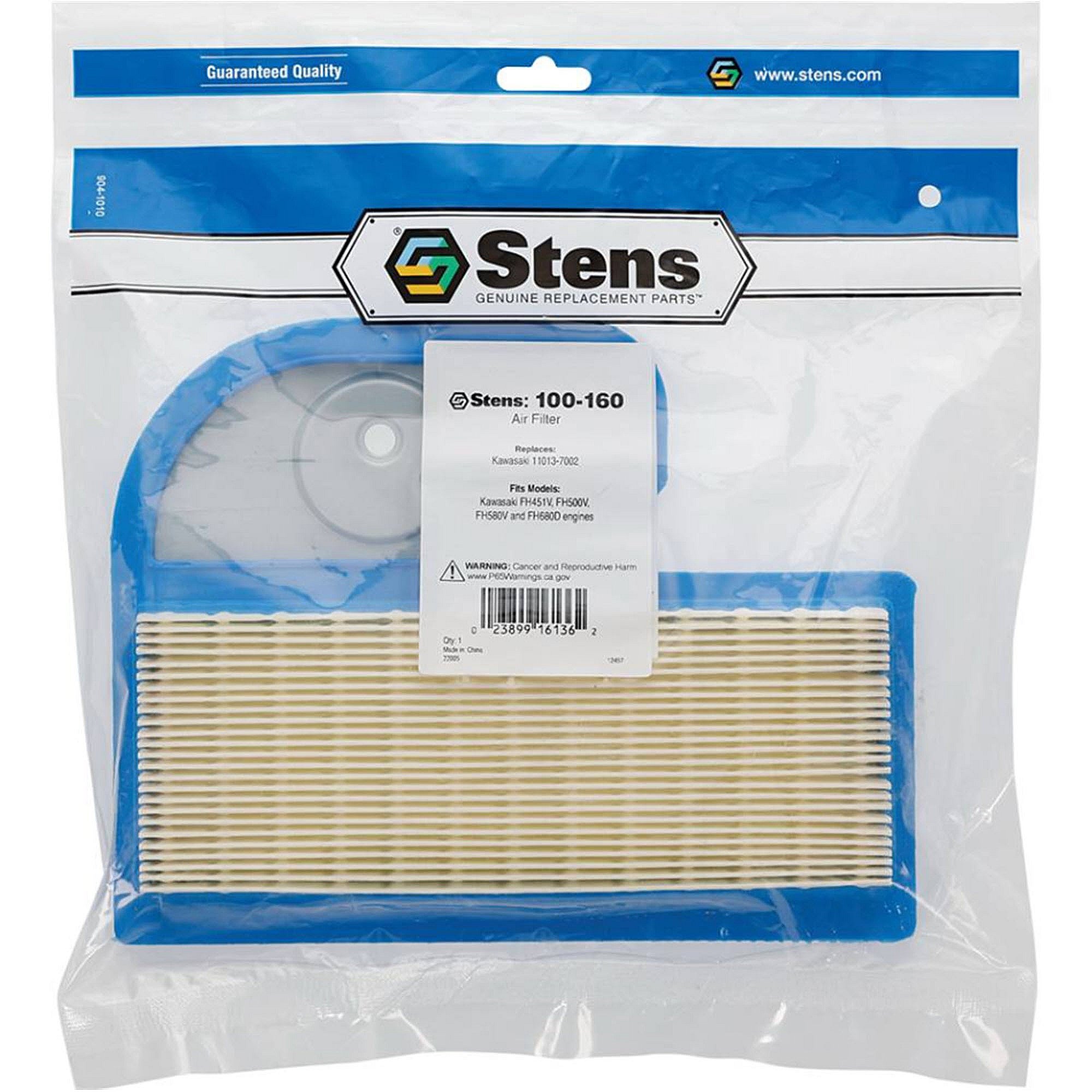 Stens Air Filter, Kawasaki 11013-7002, Qty-1 (same As 100160, 110137002, 20556, 21538200, 4902000004, Km110137002, M137556) 100-160