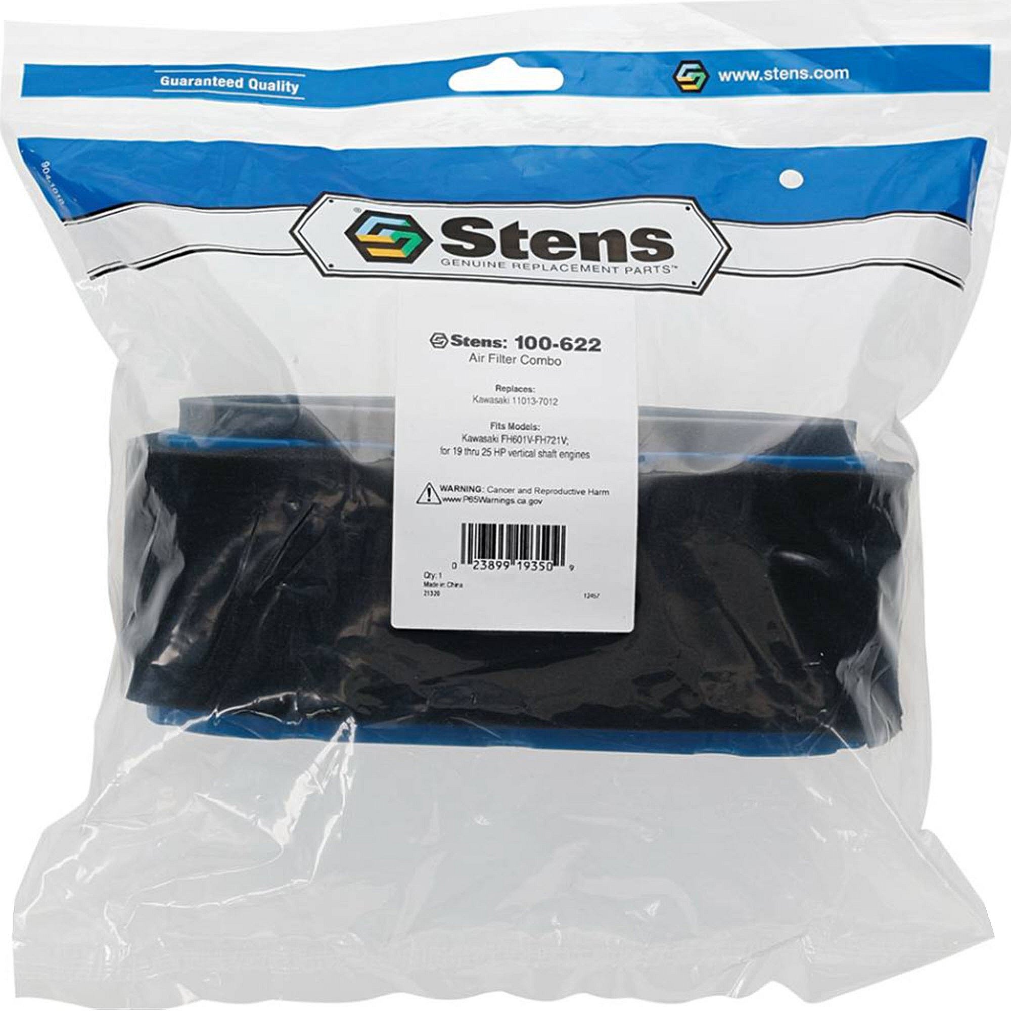 Stens Air Filter Combo, Kawasaki 11029-7015, Qty-1 (same As 0037x4ma, 100622, 110137009, 110137010, 110137012, 110137024, 110137027, 110297002, 110297012, 110297015, 20558, 21535900, 21536000, 2722212, 2722213, 4902000012, 79800573, Km110137009, Km11013 100-622