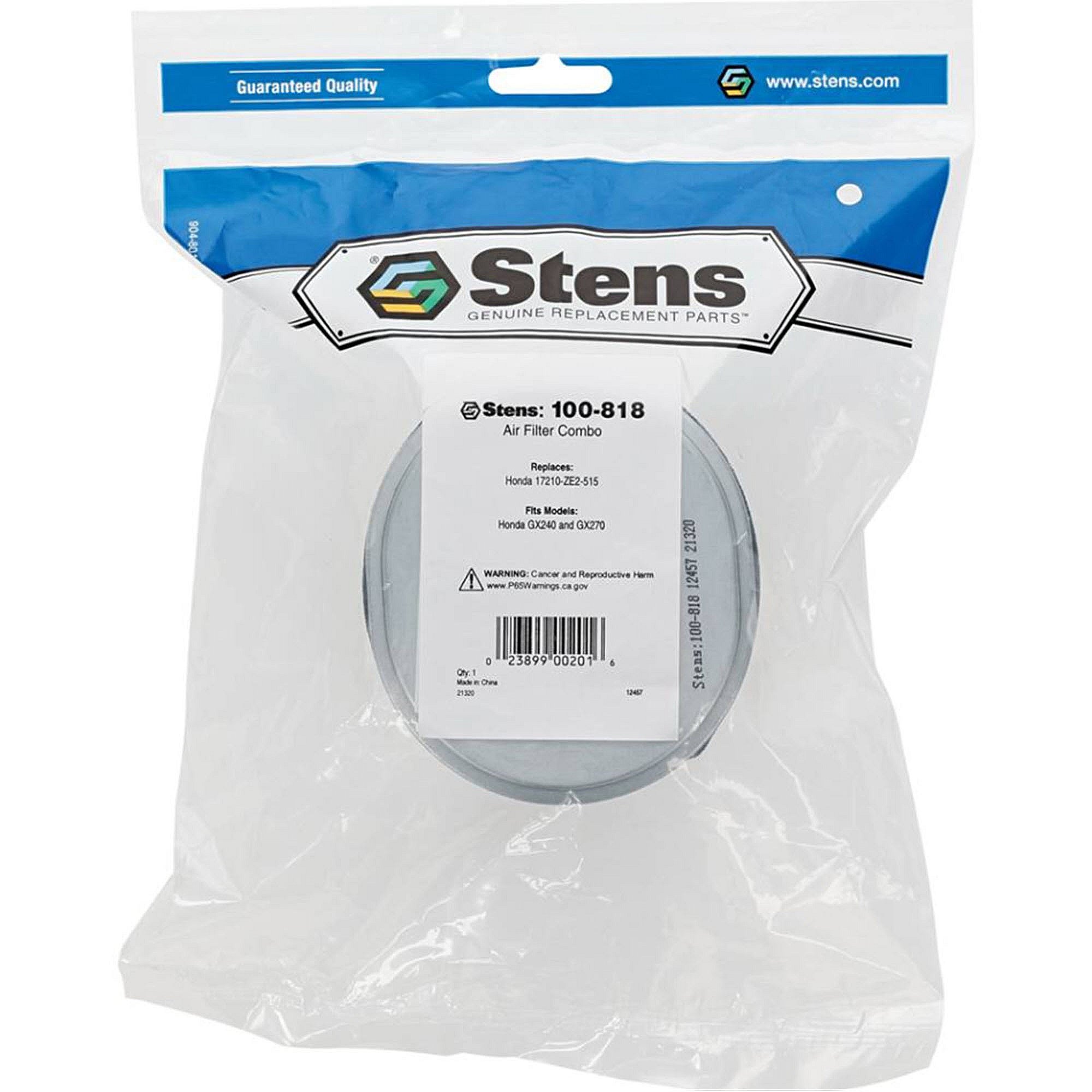 Stens Air Filter Combo, Honda 17211-ze2-505, Qty-1 (same As 100818, 17210ze2505, 17210ze2515, 17210ze2821, 17210ze2822, 17211ze2505) 100-818