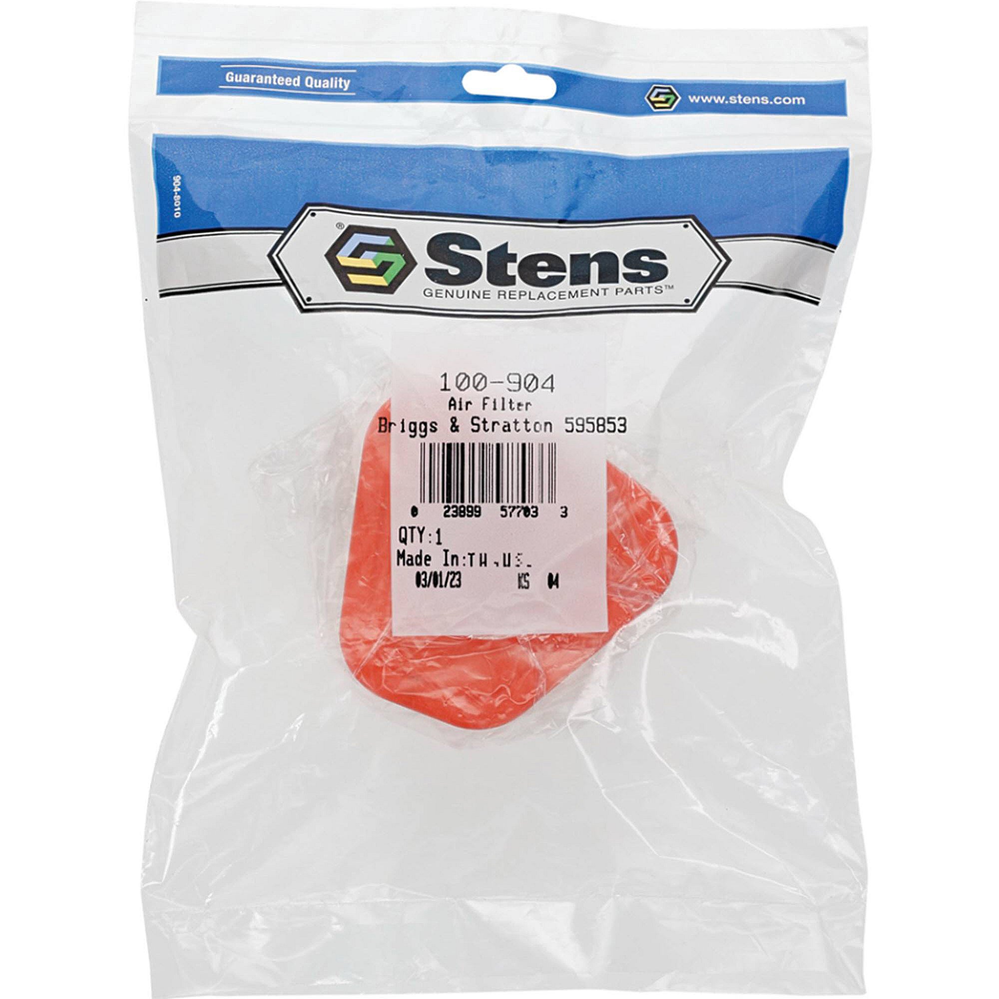 Stens Air Filter Briggs & Stratton 595853, Qty-1 100-904