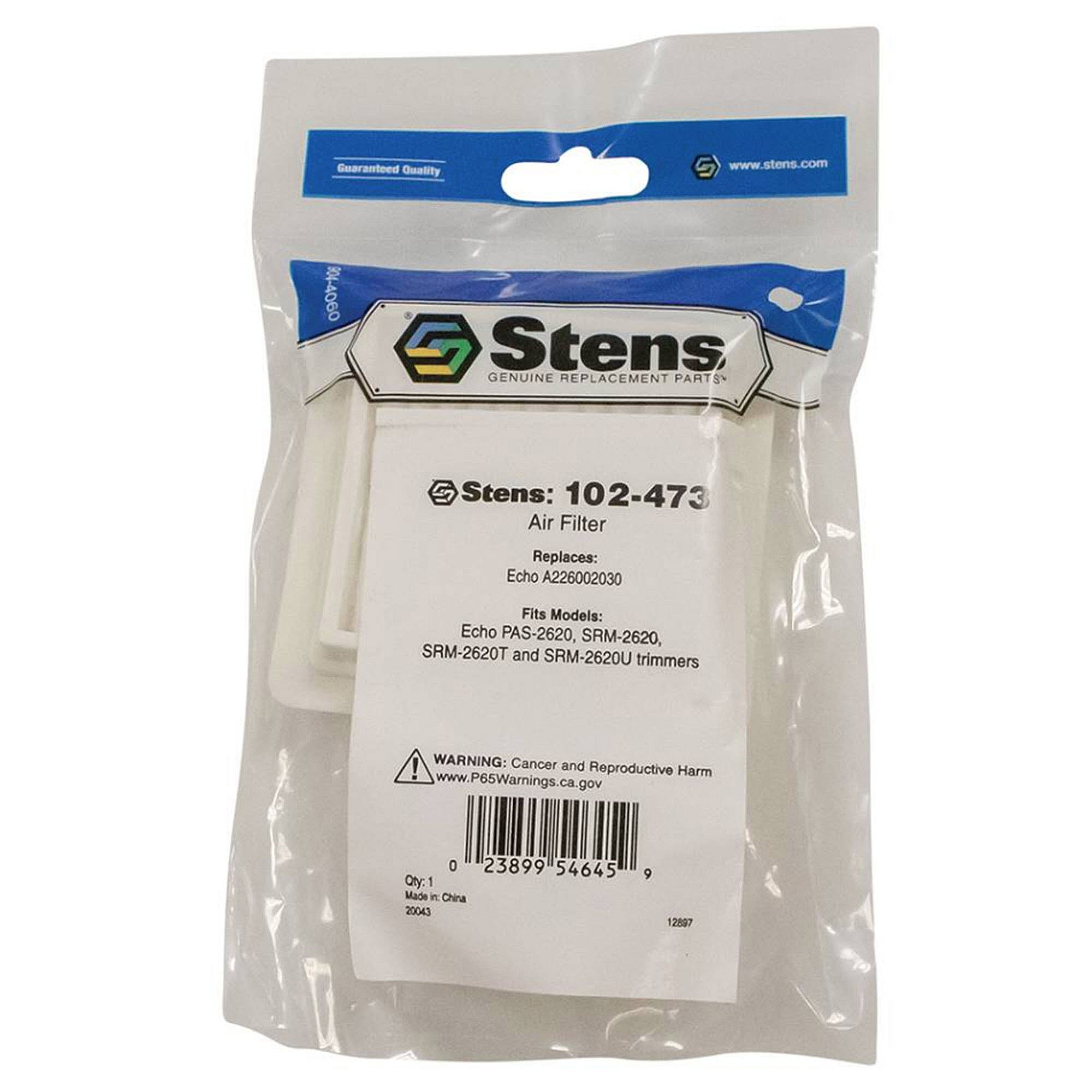 Stens Air Filter, Echo A226002030, Qty-1 (same As A226002030) 102-473