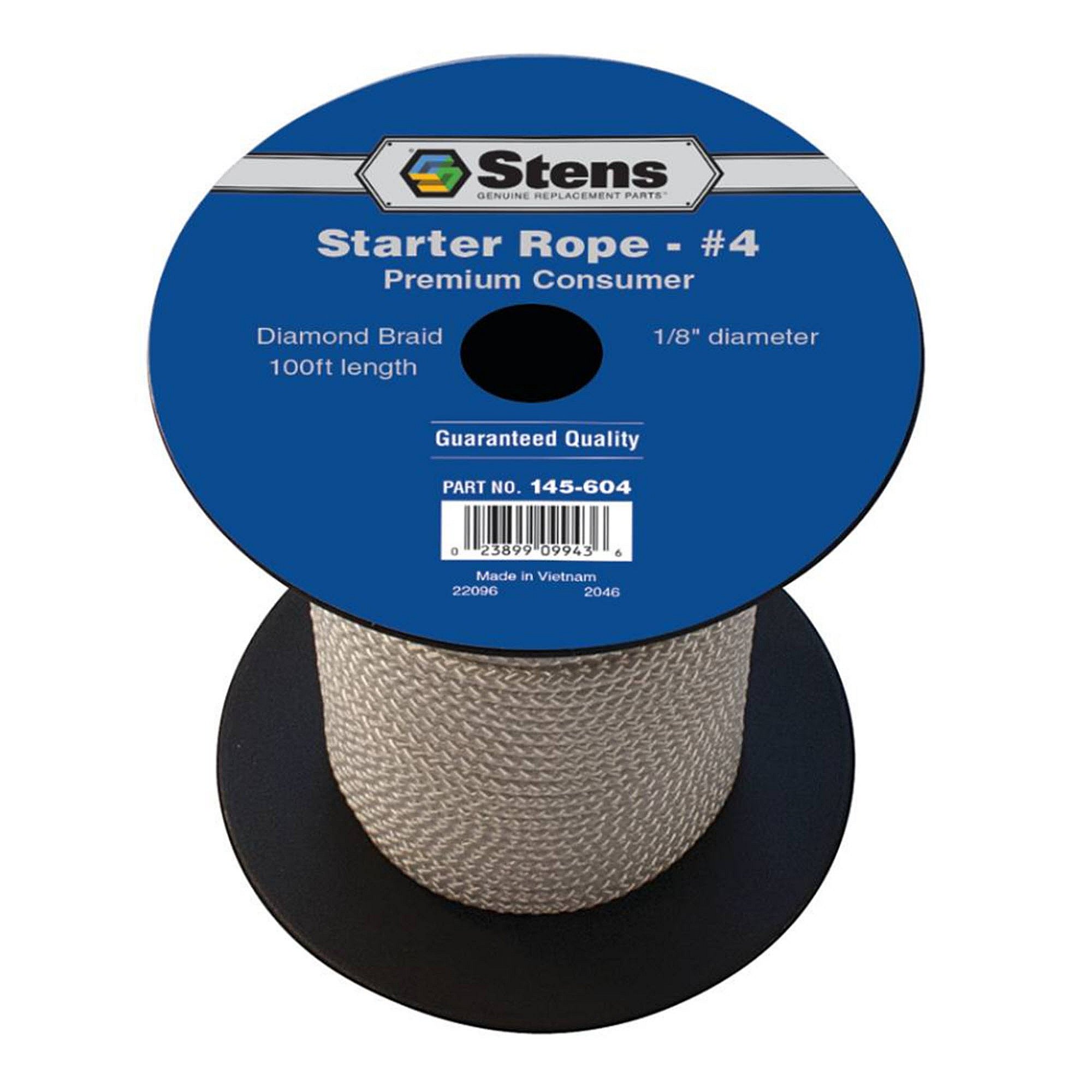 Part #145-604, Stens 100-Ftdiamond Braid Starter Rope, #4 Diamond, Qty-1