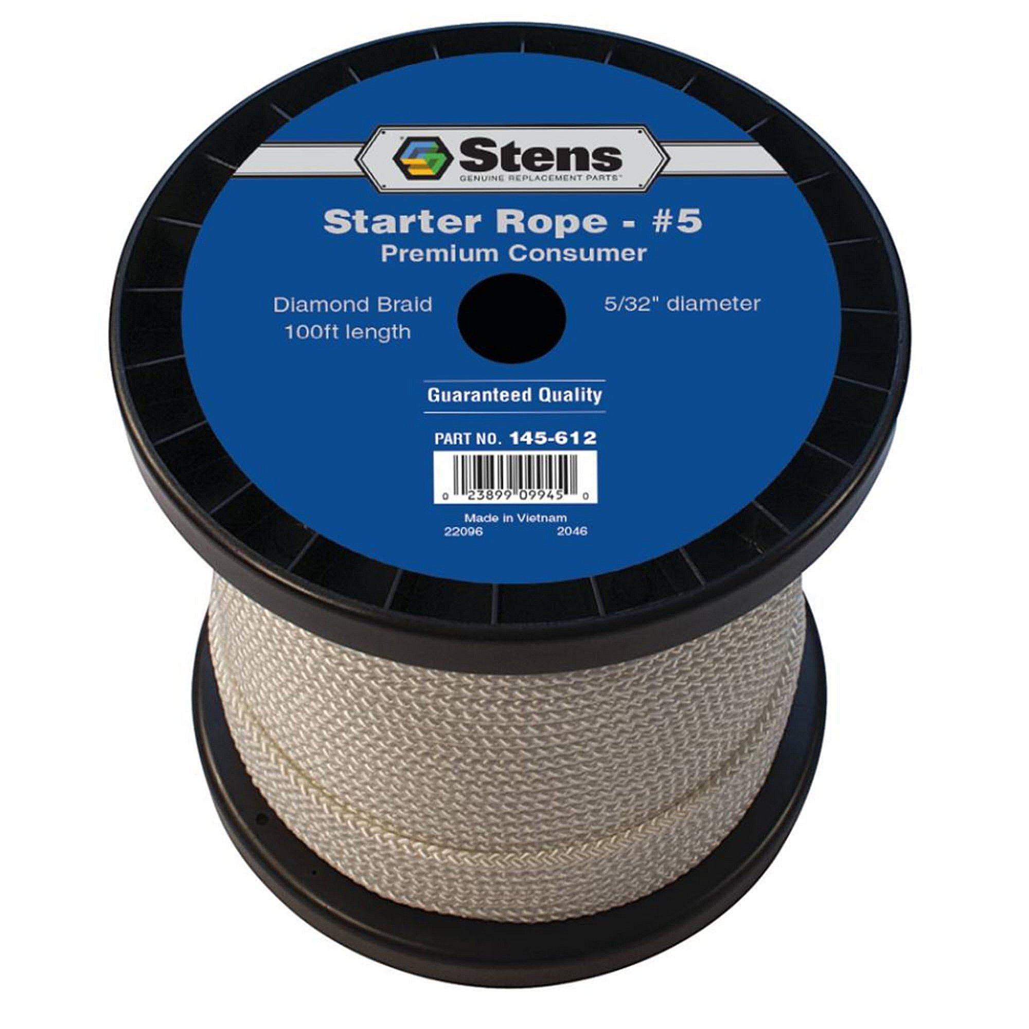 Part #145-612, Stens 100-Ftdiamond Braid Starter Rope, #5 Diamond, Qty-1
