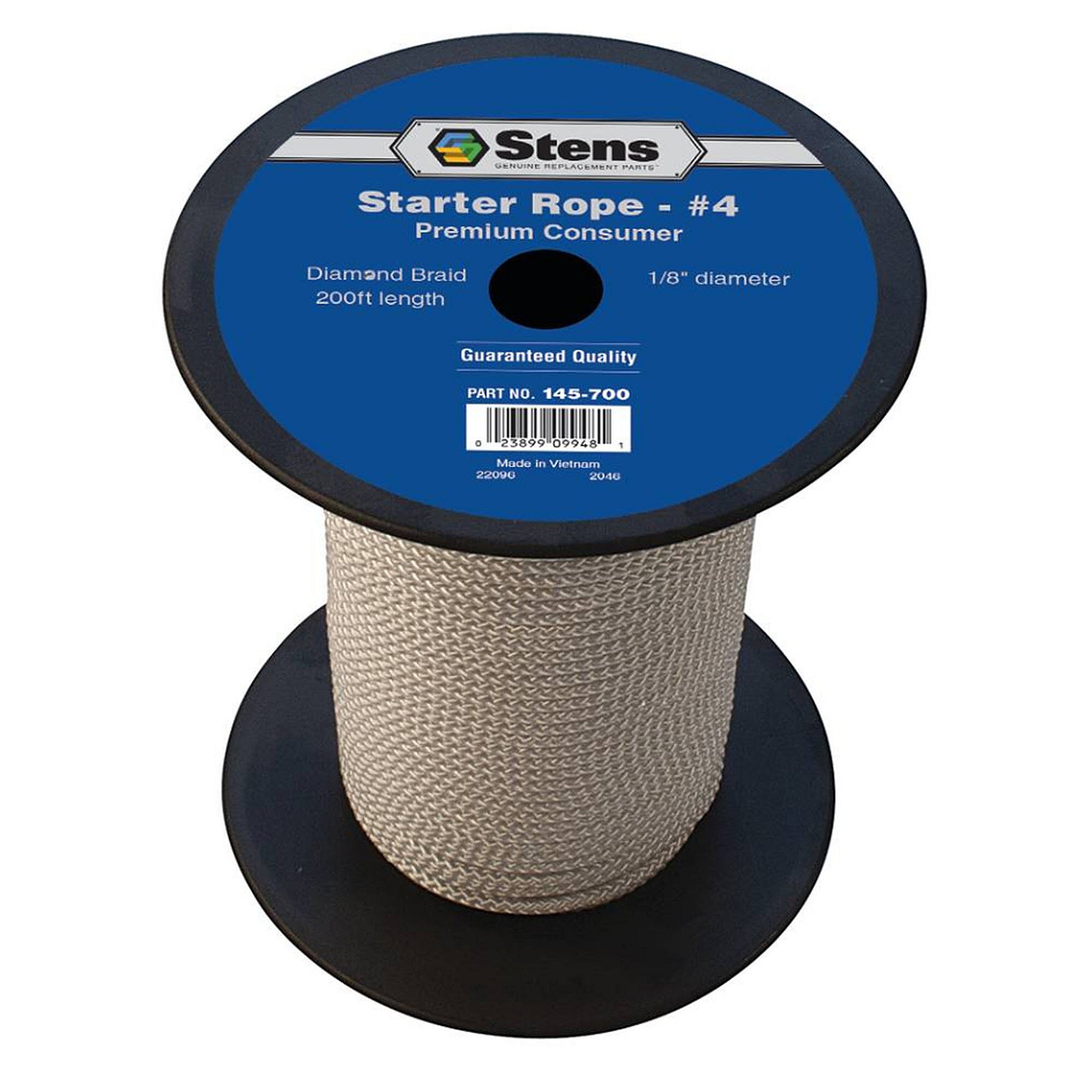 Part #145-700, Stens 200-Ftdiamond Braid Starter Rope, #4 Diamond, Qty-1
