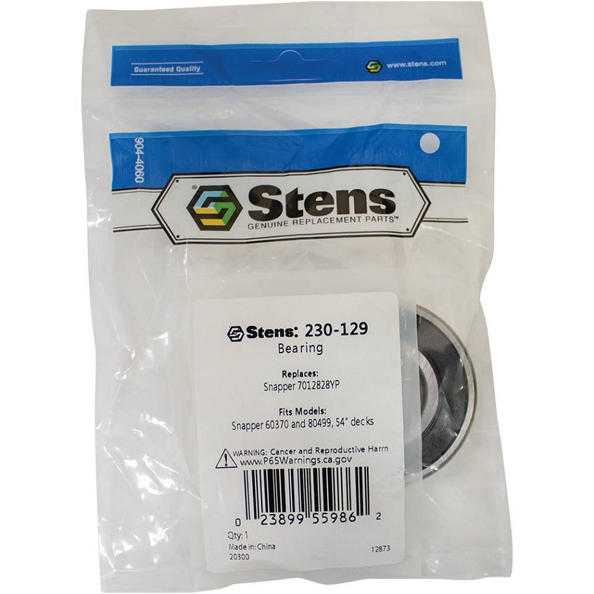 Stens Bearing, Snapper 7012828yp, Qty-1 (same As 0182662, 05412300, 0810106204, 1120377, 118011, 118011sm, 1185121, 12828, 129895, 1652111, 1652231, 1652231sm, 1728225, 1728255, 1735399yp, 1860626, 2118011, 2118011sm, 251204, 251224, 251297, 251318, 251 230-129