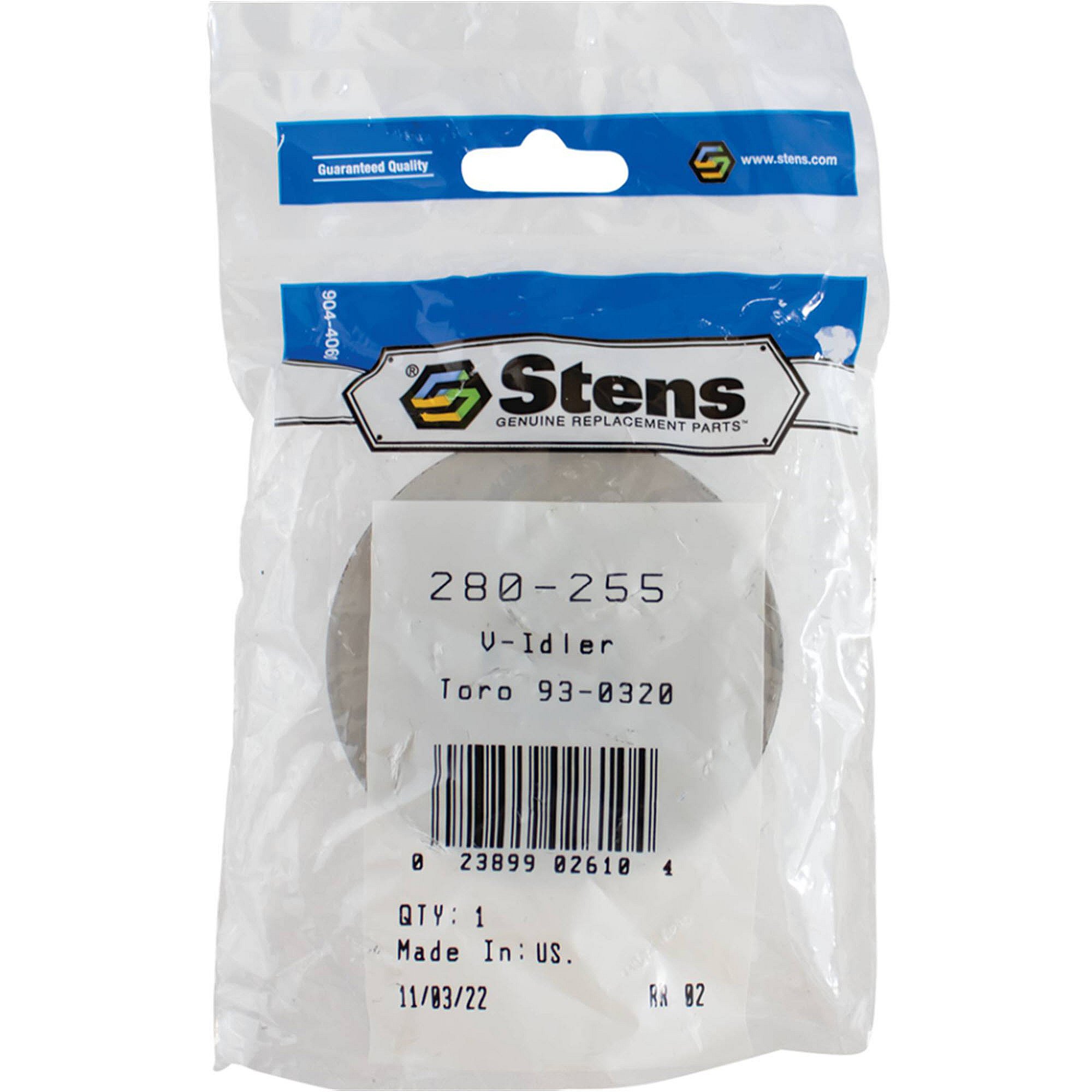 Stens V-idler, Toro 93-0320, Qty-1 (same As 110370, 14208, 1727978, 325267, 47781, 48881, 53243, 582937801, 7014208, 7014208yp, 742233, 7560166, 7561035, 7561035a, 756166, 75672, 930320, C23456, Gw1727978) 280-255