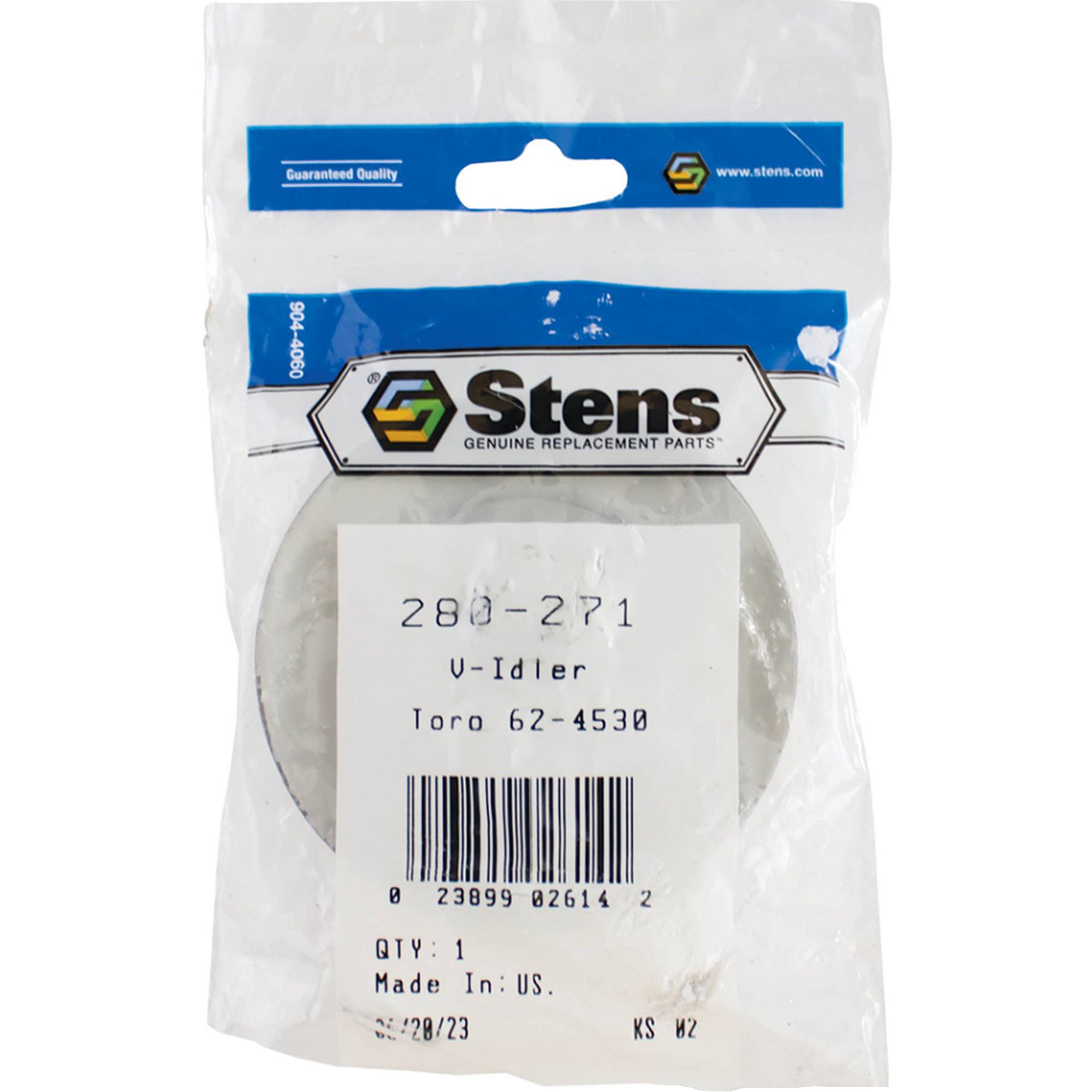 Stens V-idler, Toro 62-4530, Qty-1 (same As 009231, 109645, 110484x, 18288, 20034800, 32743, 35374, 583659801, 624530, 668827, 668827sm, 7018288, 7018288yp, 70823, 782964, 782964ma, 834336m1, 8846r, C17213) 280-271