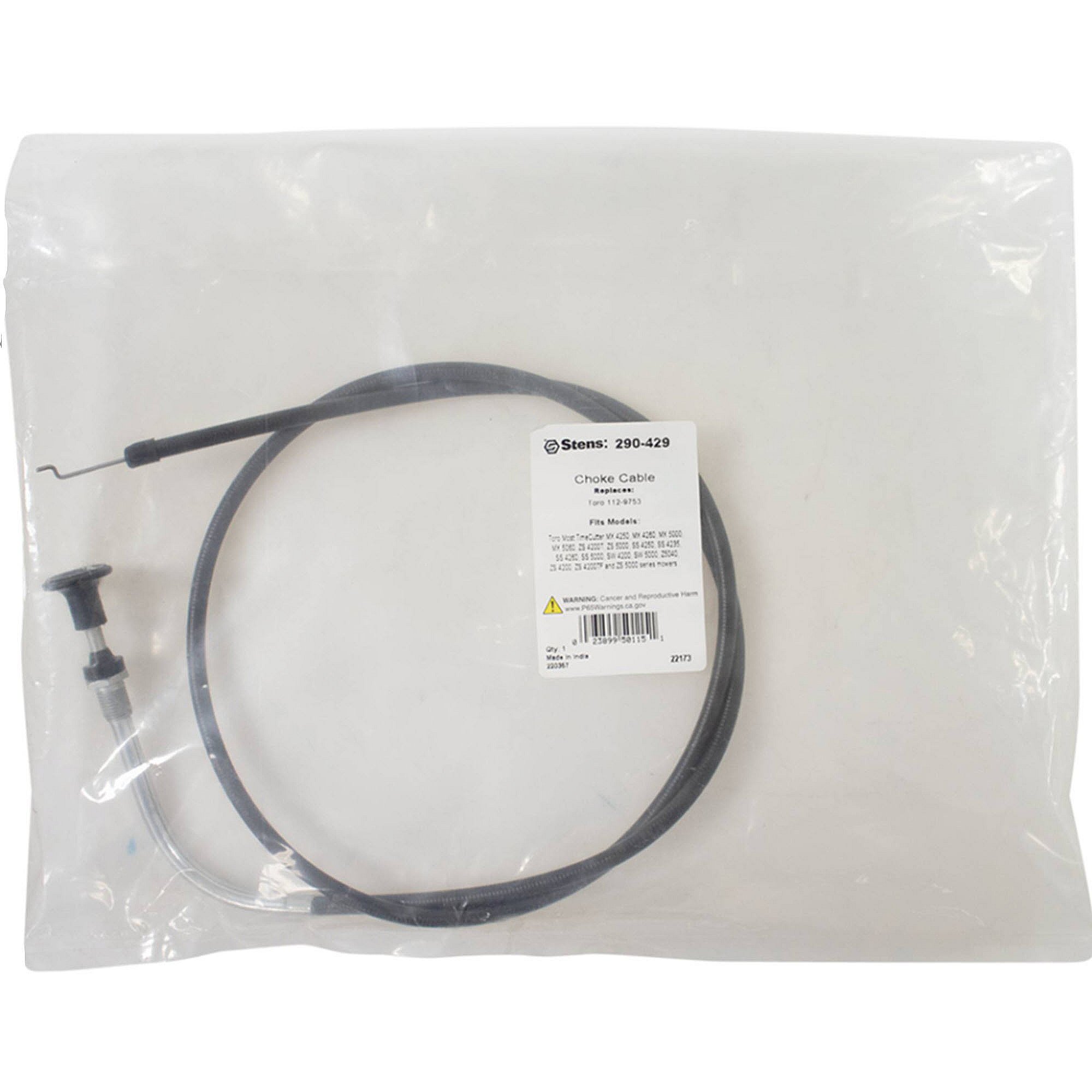 Stens Choke Cable Toro 112-9753, Qty-1 290-429