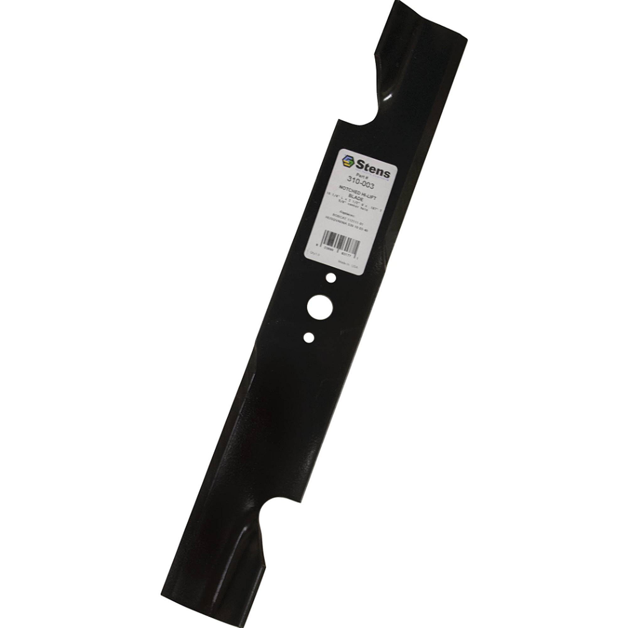 Stens Notched Hi-lift Blade, Bobcat 112111-01, Qty-1 (same As 03239, 038482000, 11211101, 272254301, 32061, 32061a, 539100340, Wm132061, Wmth32061) 310-003