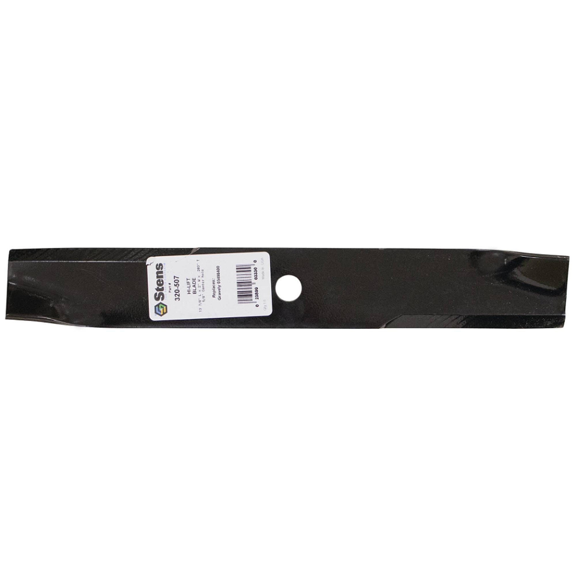 Part #320-507, Stens Hi-Lift Blade, Gravely 03498400, Qty-1 (Replaces 00173800, 014668, 03498400, 03498451, 08899800