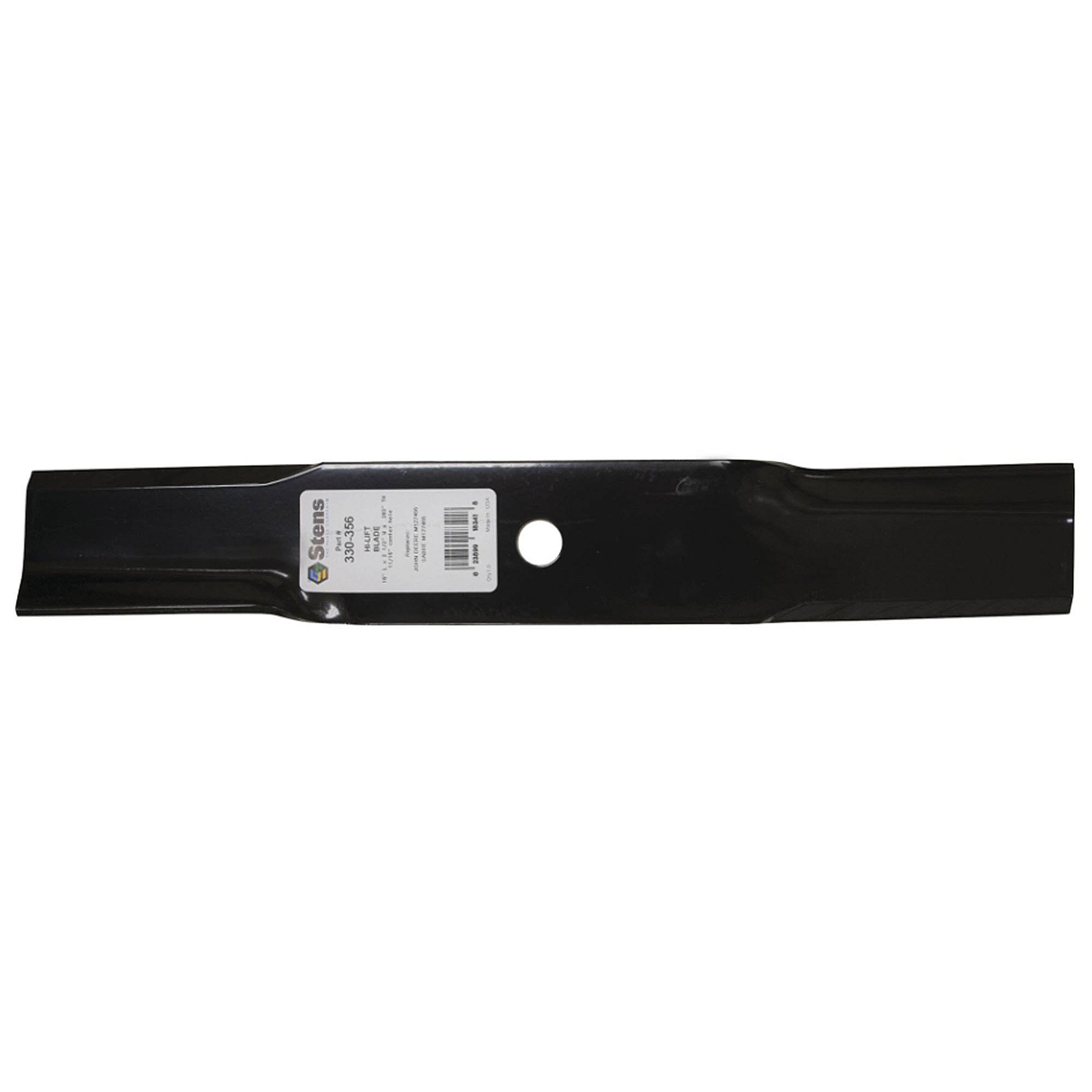 Part #330-356, Stens Hi-Lift Blade, John Deere M127466, Qty-1 (Replaces M127466)