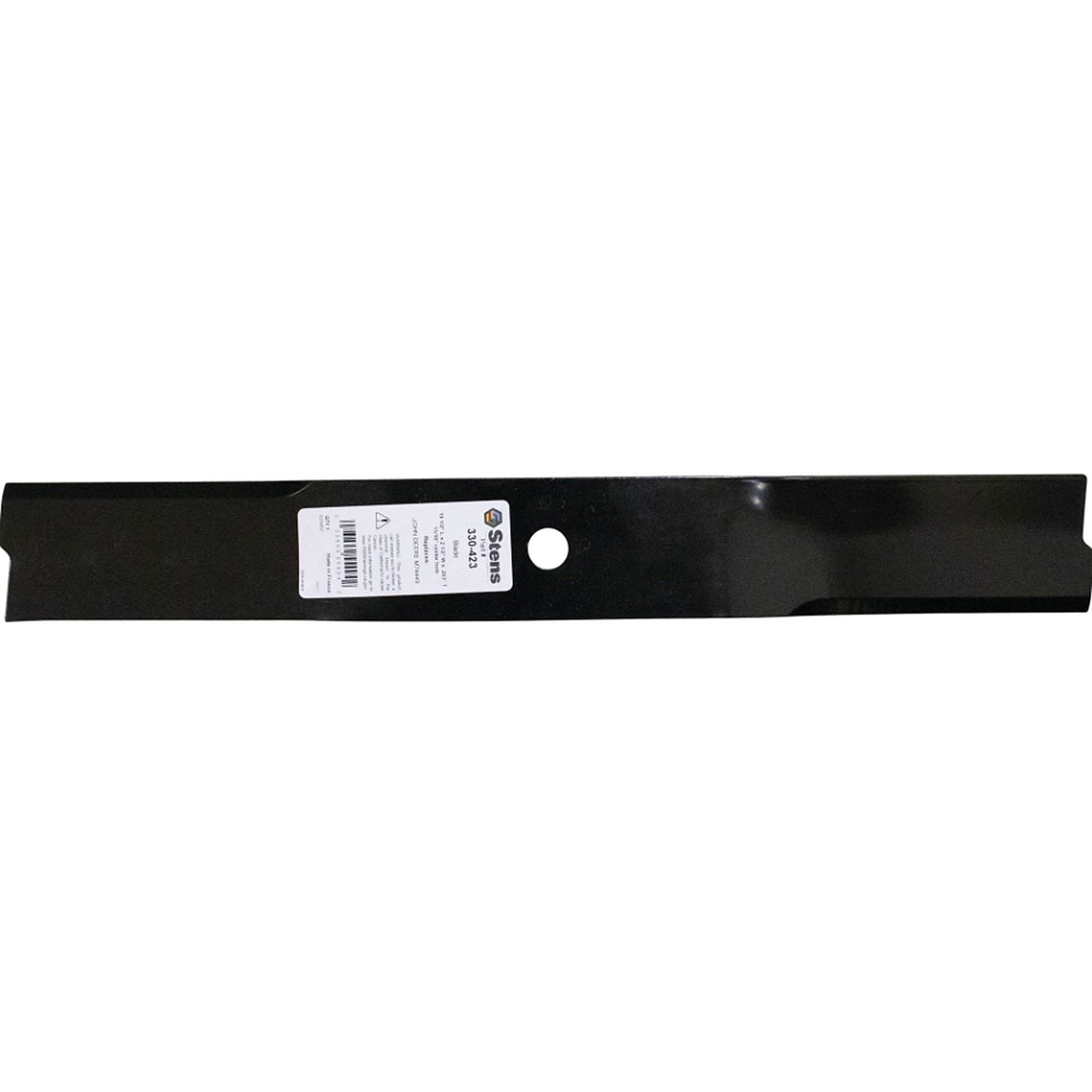 Part #330-423, Stens Low-Lift Blade, John Deere M74449, Qty-1 (Replaces M74449)