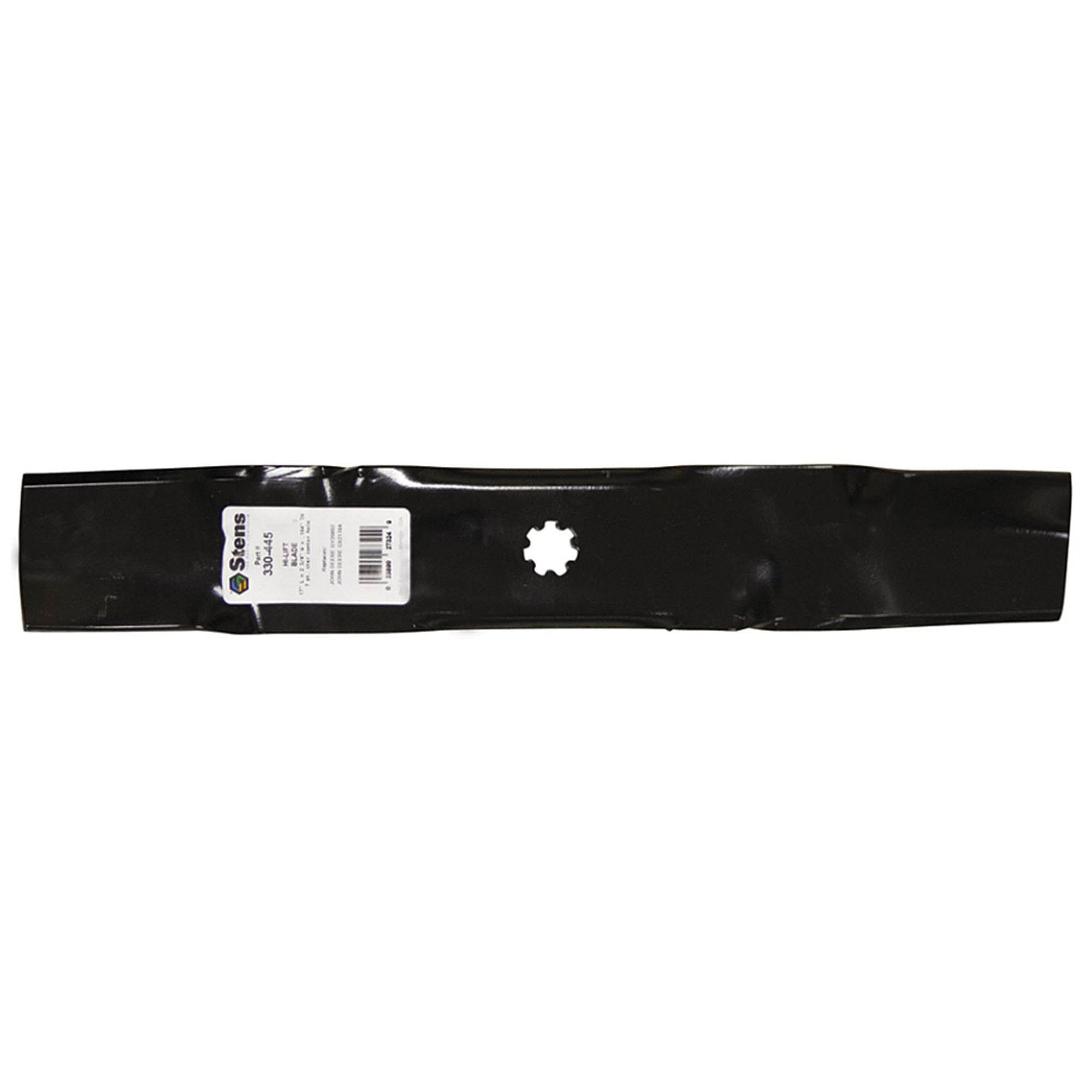 Part #330-445, Stens Hi-Lift Blade, John Deere Gy20852, Qty-1 (Replaces 330445, Am137757, Am141035, Gx21784, Gy20852)