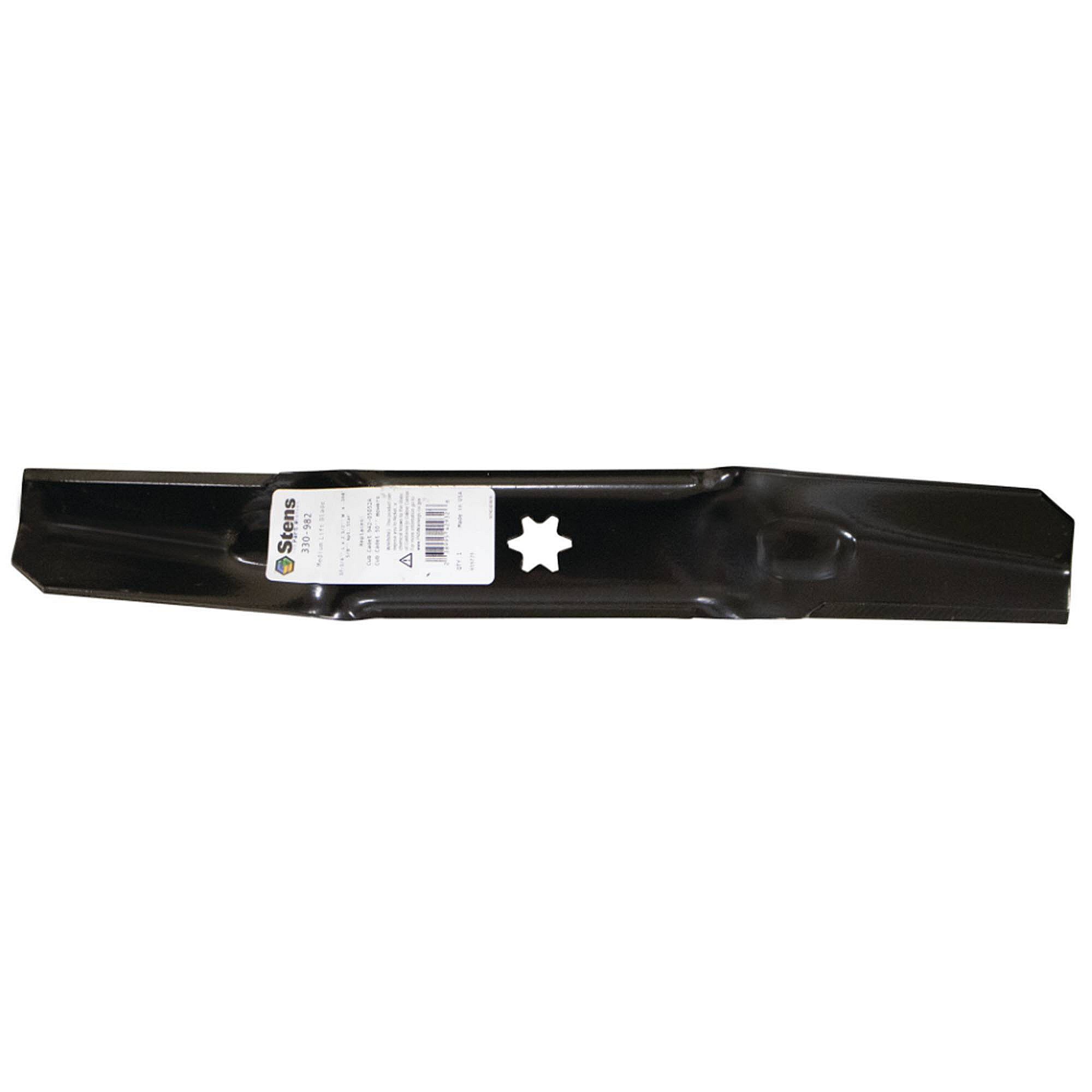 Part #330-982, Stens Medium-Lift Blade, Cub Cadet 942-05052A, Qty-1 (Replaces 74205052A, 94205052A)
