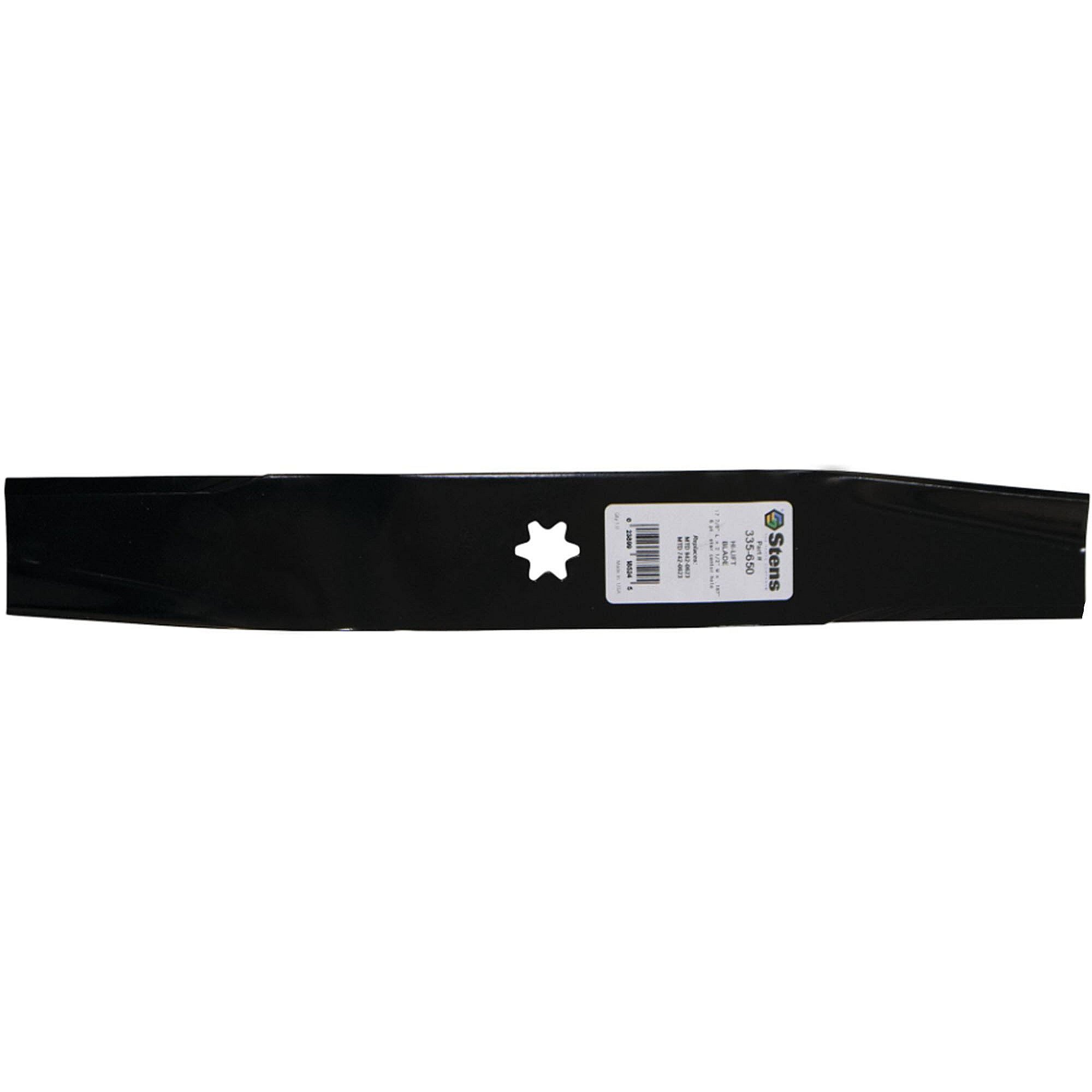 Part #335-650, Stens Hi-Lift Blade, Mtd 942-0623, Qty-1 (Replaces 7420623, 9420623, Oem7420623)