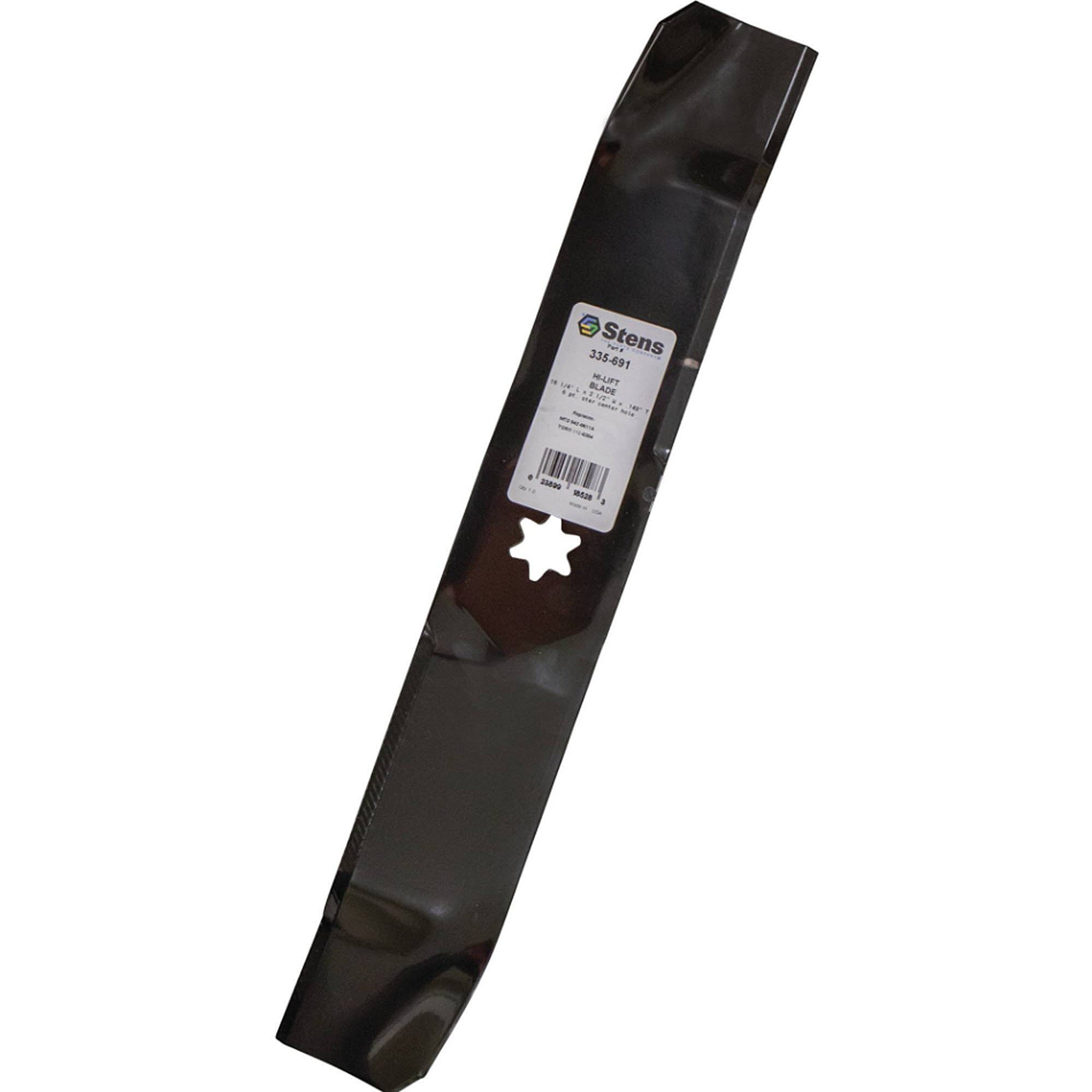 Stens Hi-lift Blade, Mtd 942-0644, Qty-1 (same As 1120304, 1123691, 1727926, 1772144, 74204125, 74206100637, 7420611, 7420611a, 7420644, 7424125, 742611, 75904106, 94204125, 9420610a, 9420611, 9420611a, 9420644) 335-691