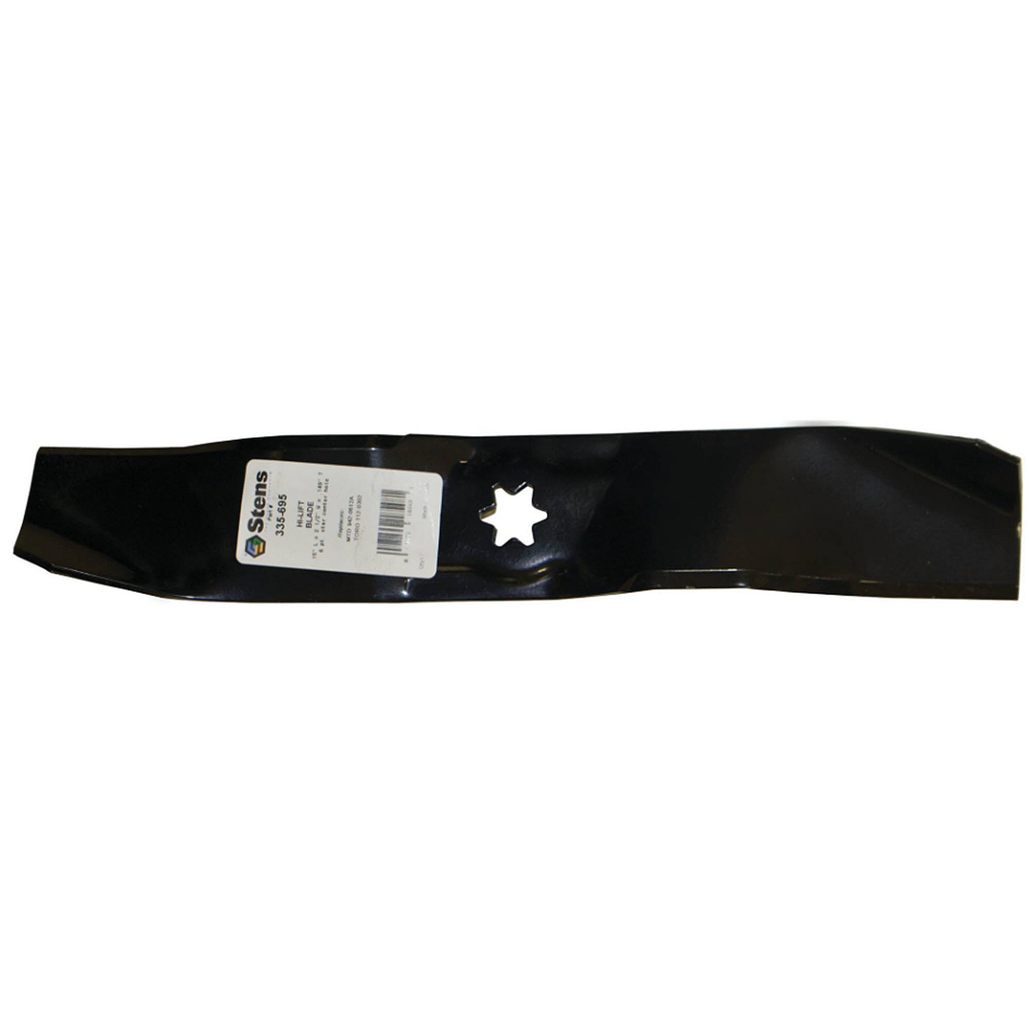 Part #335-695, Stens Hi-Lift Blade, Mtd 942-0612A, Qty-1 (Replaces 1120302, 1123692, 74204124, 7420612, 7420612A