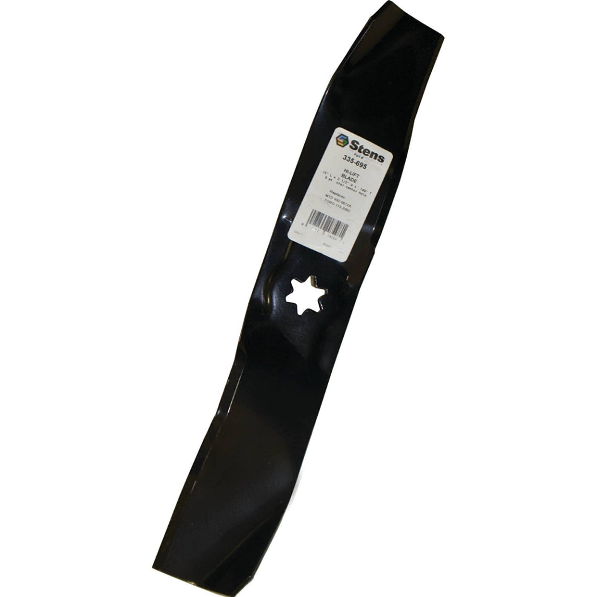 Stens Hi-lift Blade, Mtd 942-0612a, Qty-1 (same As 1120302, 1123692, 74204124, 7420612, 7420612a, 7420612a0637, 7420645, 75904106, 94204124, 9420612, 9420612a, 9420645, 942612, 98023) 335-695