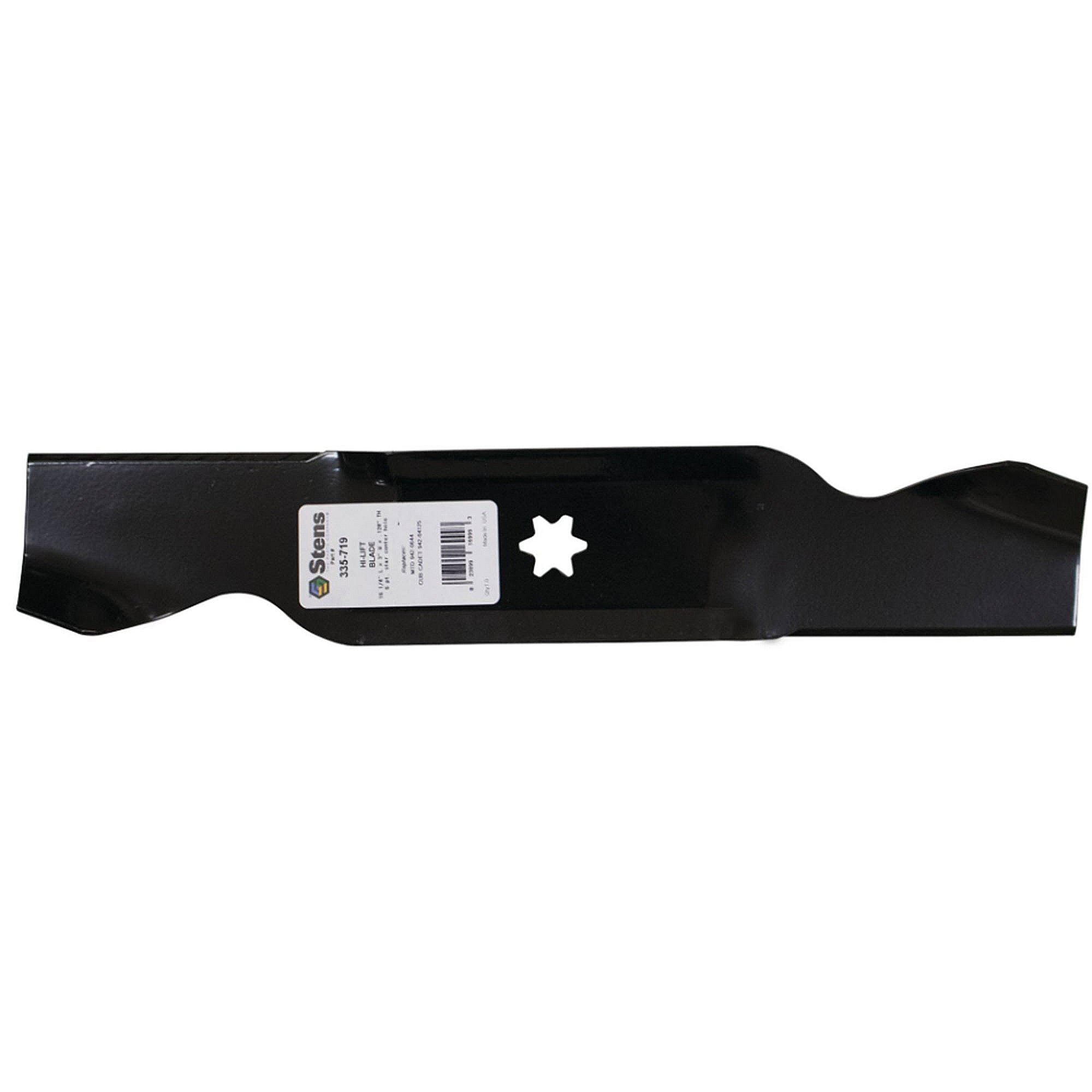 Part #335-719, Stens Hi-Lift Blade, Mtd 942-0644, Qty-1 (Replaces 1120304, 1123691, 1727926, 1772144, 490110M113