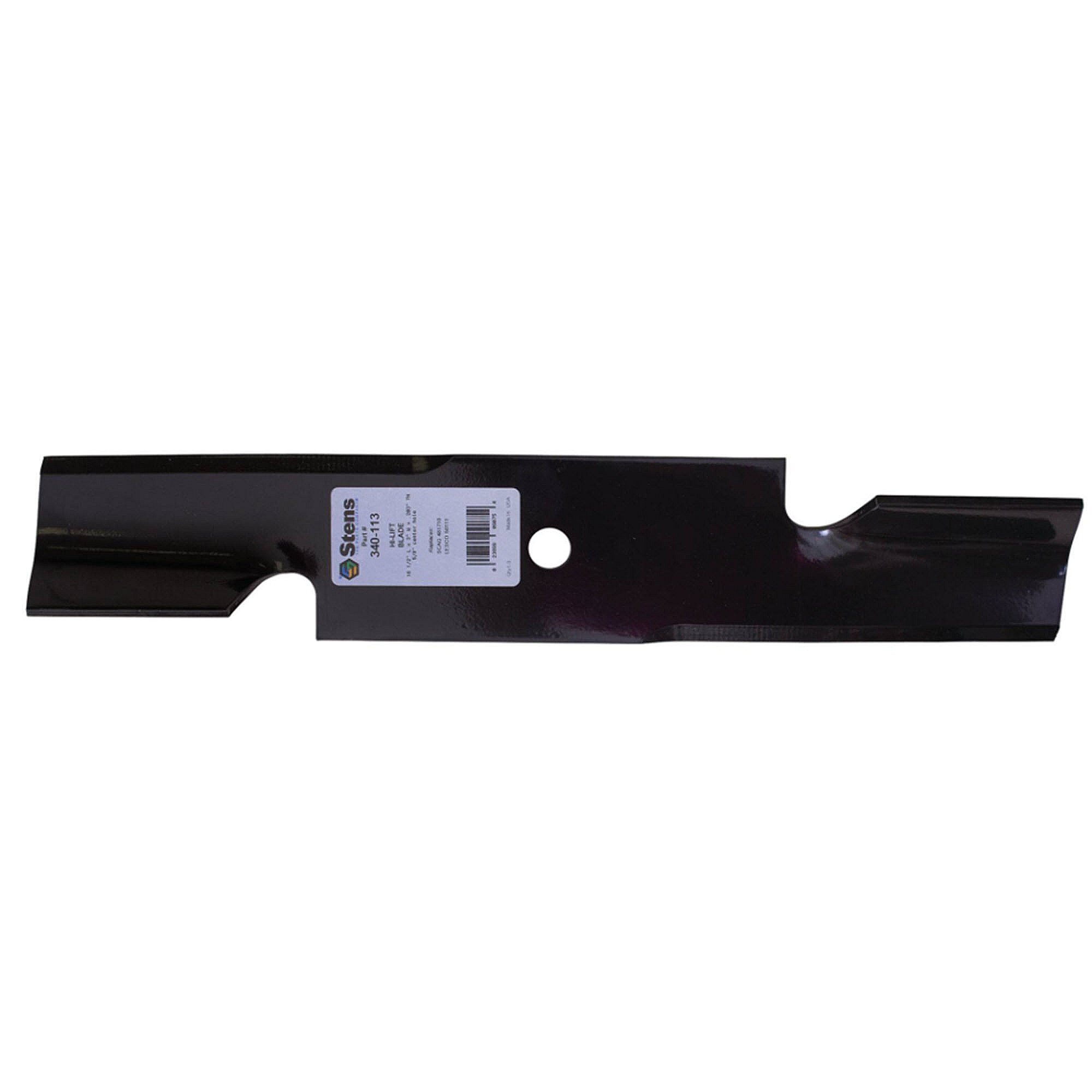 Part #340-113, Stens Notched Hi-Lift Blade, Scag 481710, Qty-1 (Replaces 038535000, 48110, 481706, 481710, 48184, 482461
