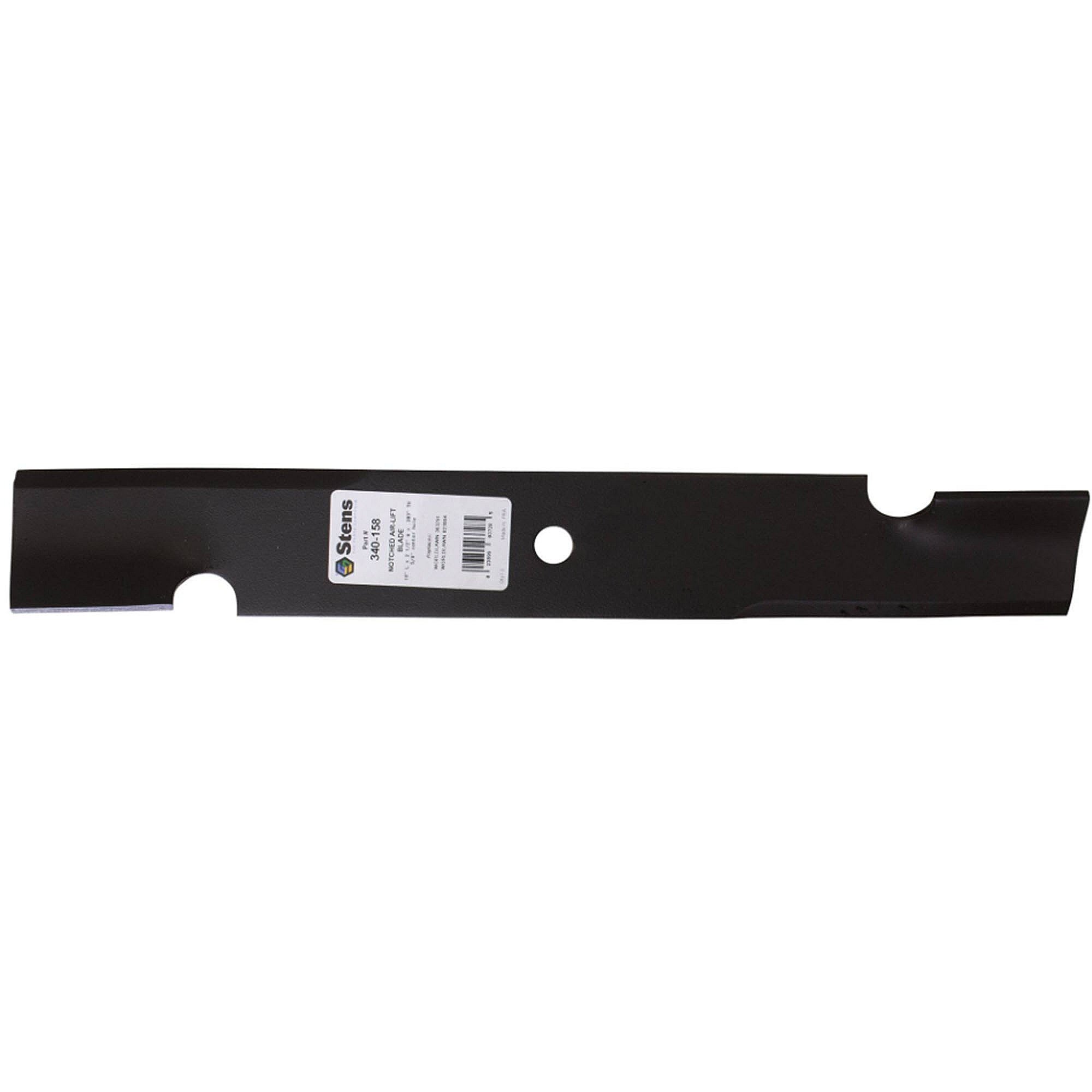 Part #340-158, Stens Notched Air-Lift Blade, Scag 482878, Qty-1 (Replaces 00273100, 00450300, 03399704, 038300000