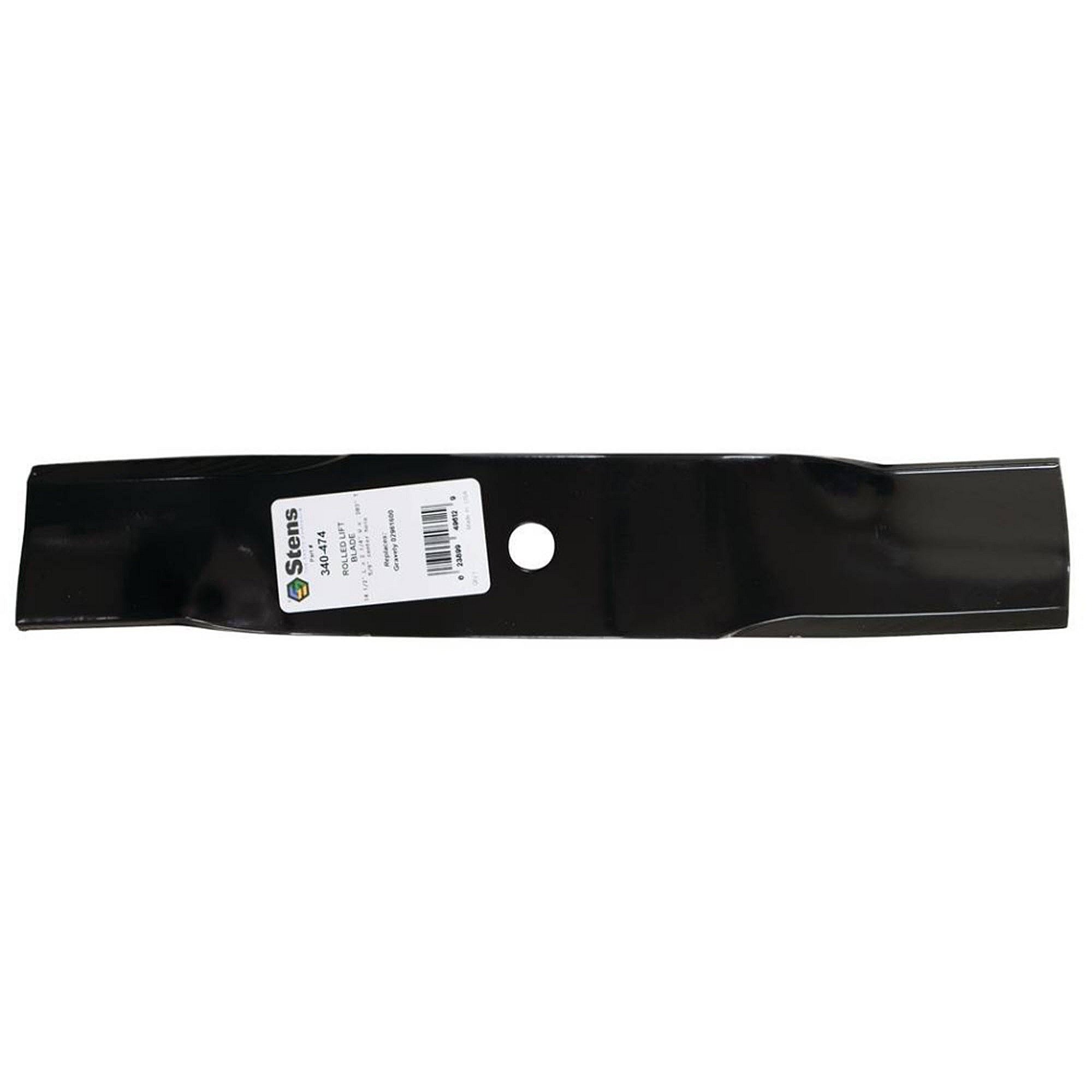 Part #340-474, Stens Rolled Lift Blade, Gravely 02961600, Qty-1 (Same As 02961600, 02961700, 2961700, 3022742, 63227H