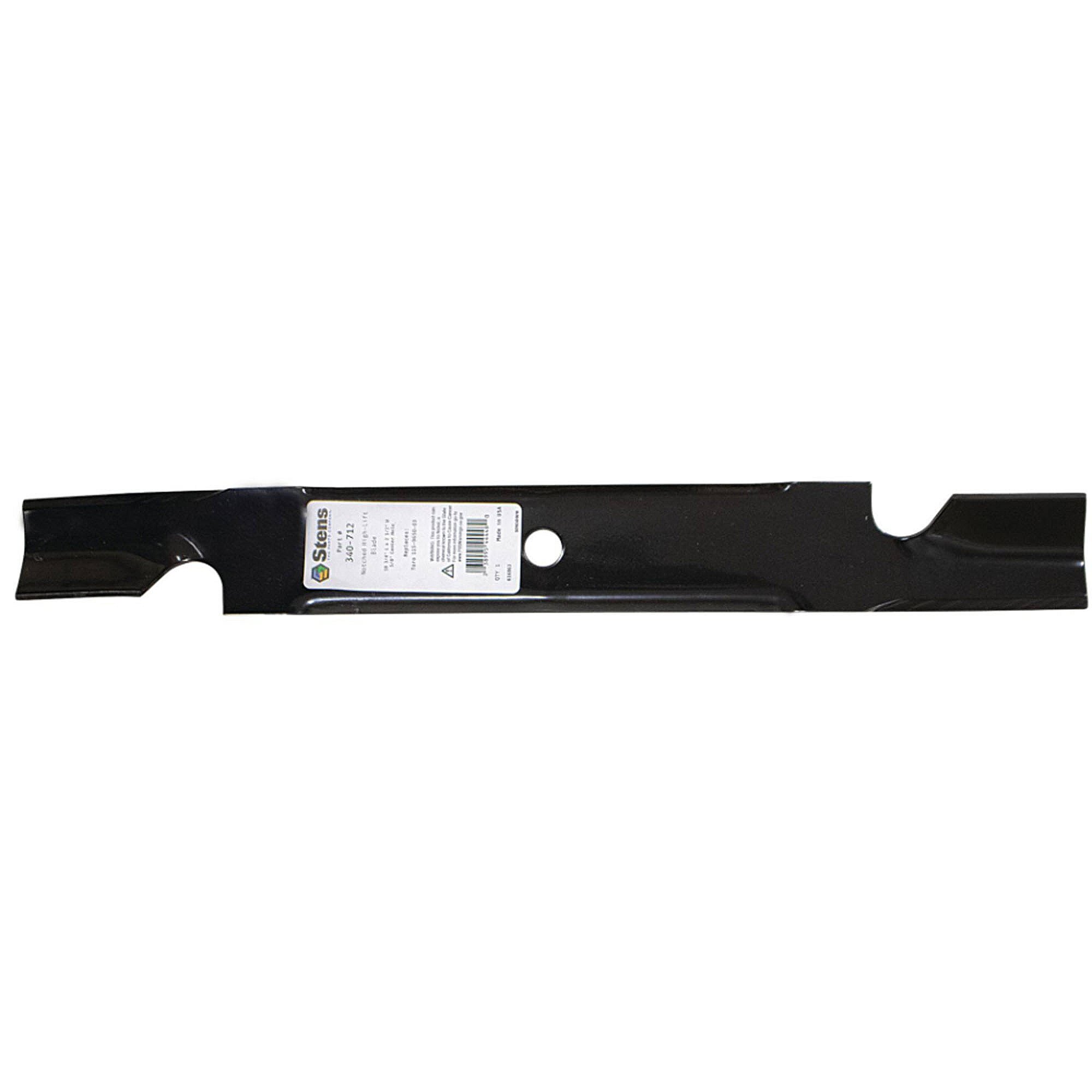 Part #340-712, Stens Notched Hi-Lift Blade, Toro 115-9650-03, Qty-1 (Replaces 115245403, 1154999, 115499903, 115965003