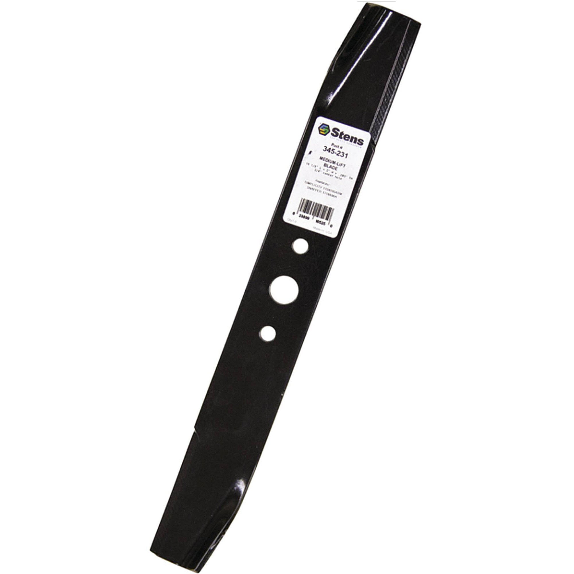 Stens Medium-lift Blade, Simplicity 1716696asm, Qty-1 (same As 17027774, 17027774sm, 1704100, 1704100a, 1704100asm, 1704100bma, 1704100bz, 1704100sm, 1716696, 1716696a, 1716696asm, 1716696sm, 1727774, 1727774a, 1727774asm, 1727774bma, 1727774bz, 1727774 345-231
