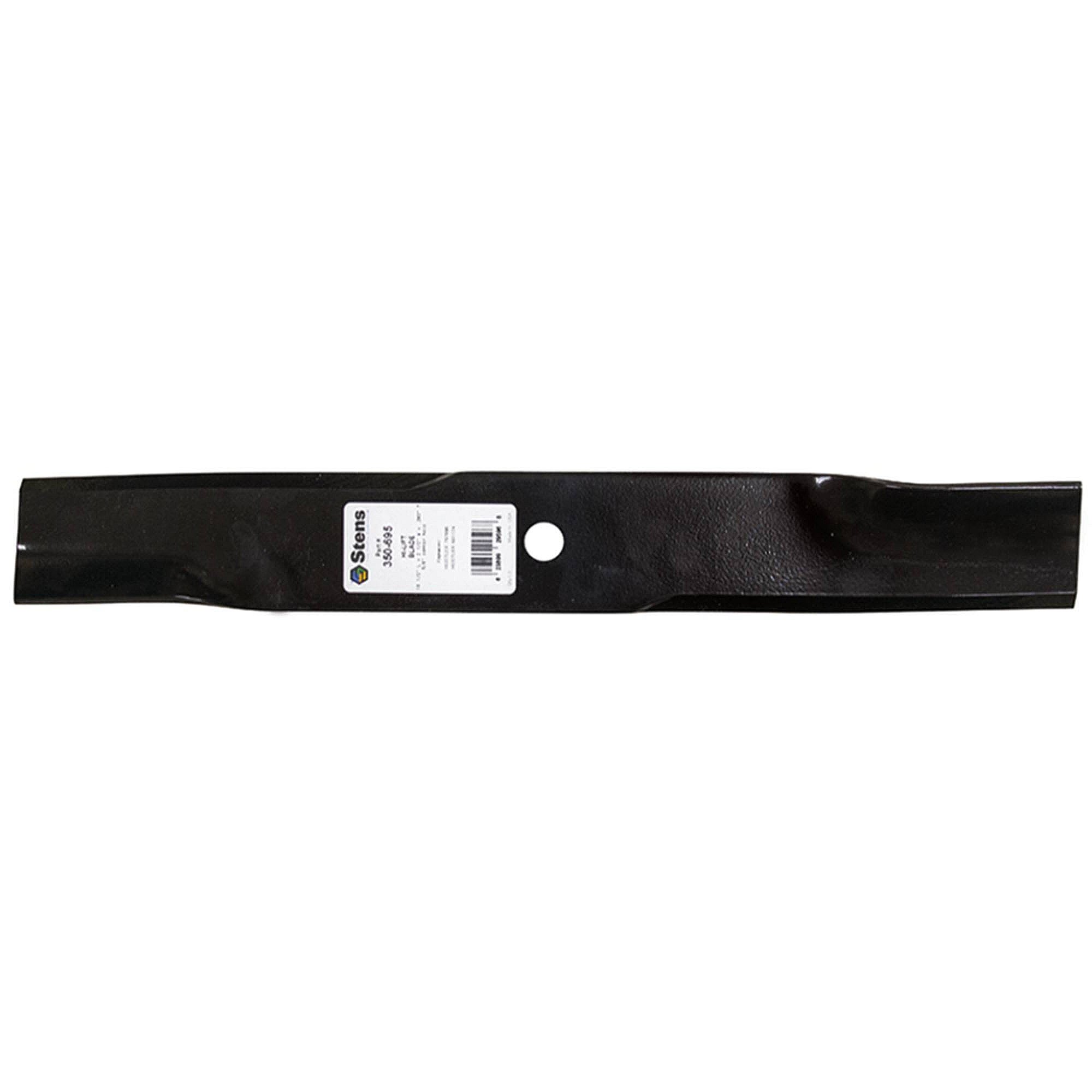 Part #350-695, Stens Hi-Lift Blade, Hustler 797696X, Qty-1 (Replaces 350695, 601124, 601124X, 601124Y, 797696, 797696X