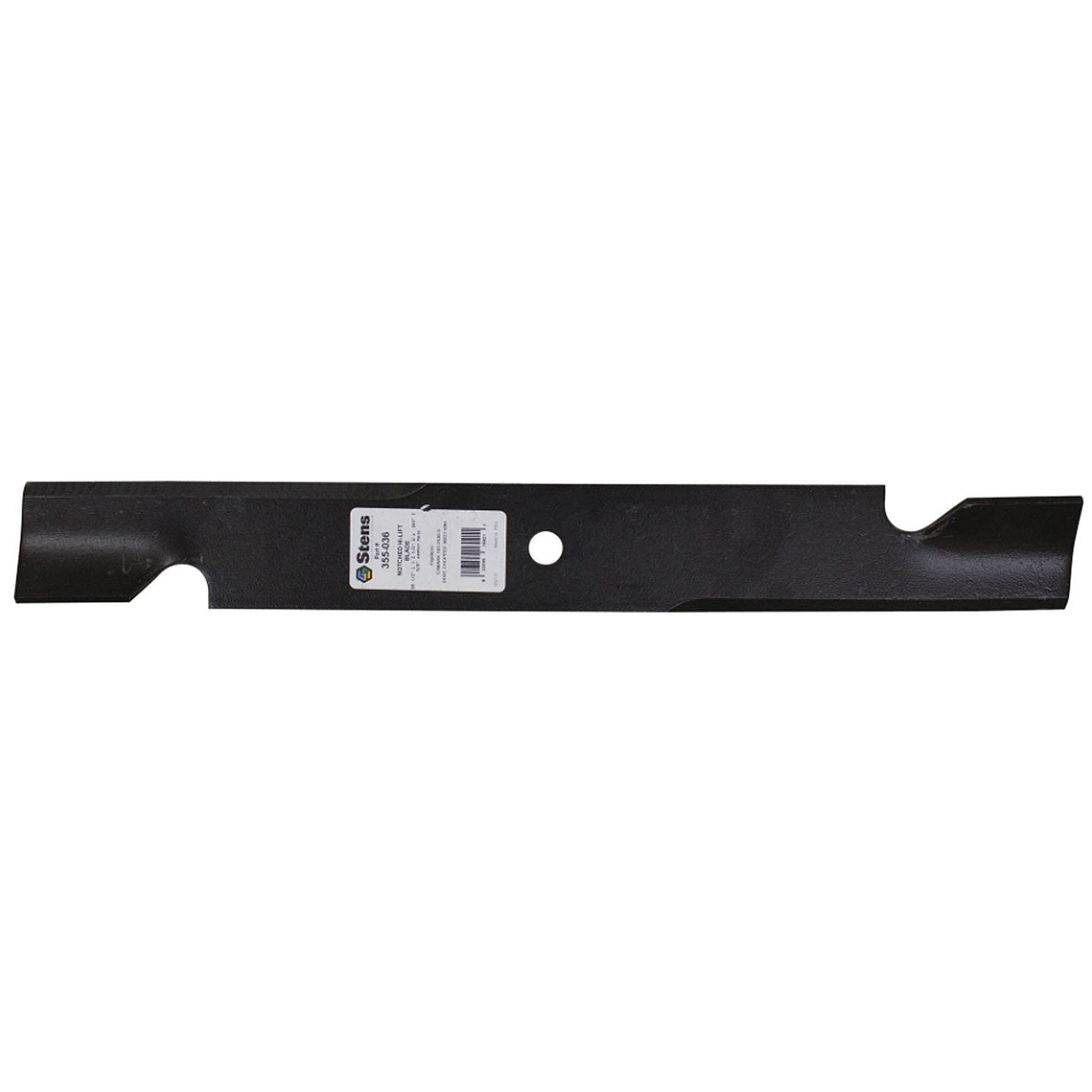 Part #355-036, Stens Notched Hi-Lift Blade, Toro 105-7777-03, Qty-1 (Replaces 025124, 038200700, 038600200, 038605000