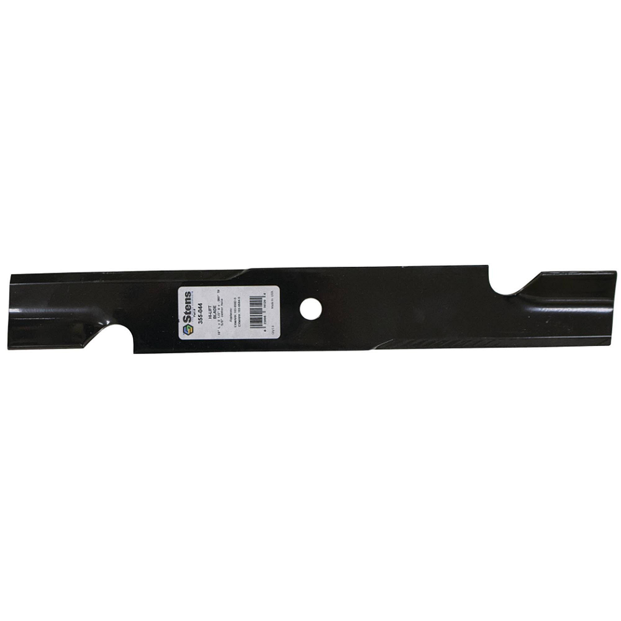 Part #355-044, Stens Hi-Lift Blade, Exmark 103-6584-S, Qty-1 (Replaces 1032508, 1032518, 1032518S, 1032528, 1036582S