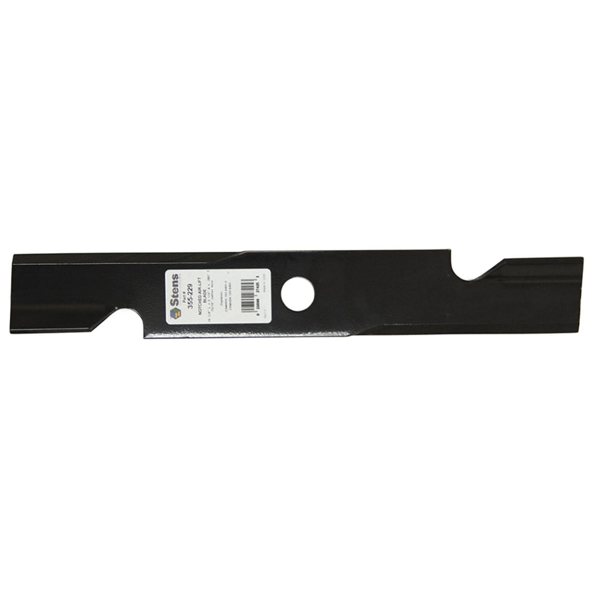 Part #355-229, Stens Notched Air-Lift Blade, Exmark 116-5177-S, Qty-1 (Replaces 1036381, 1036381S, 1036391, 1036391S