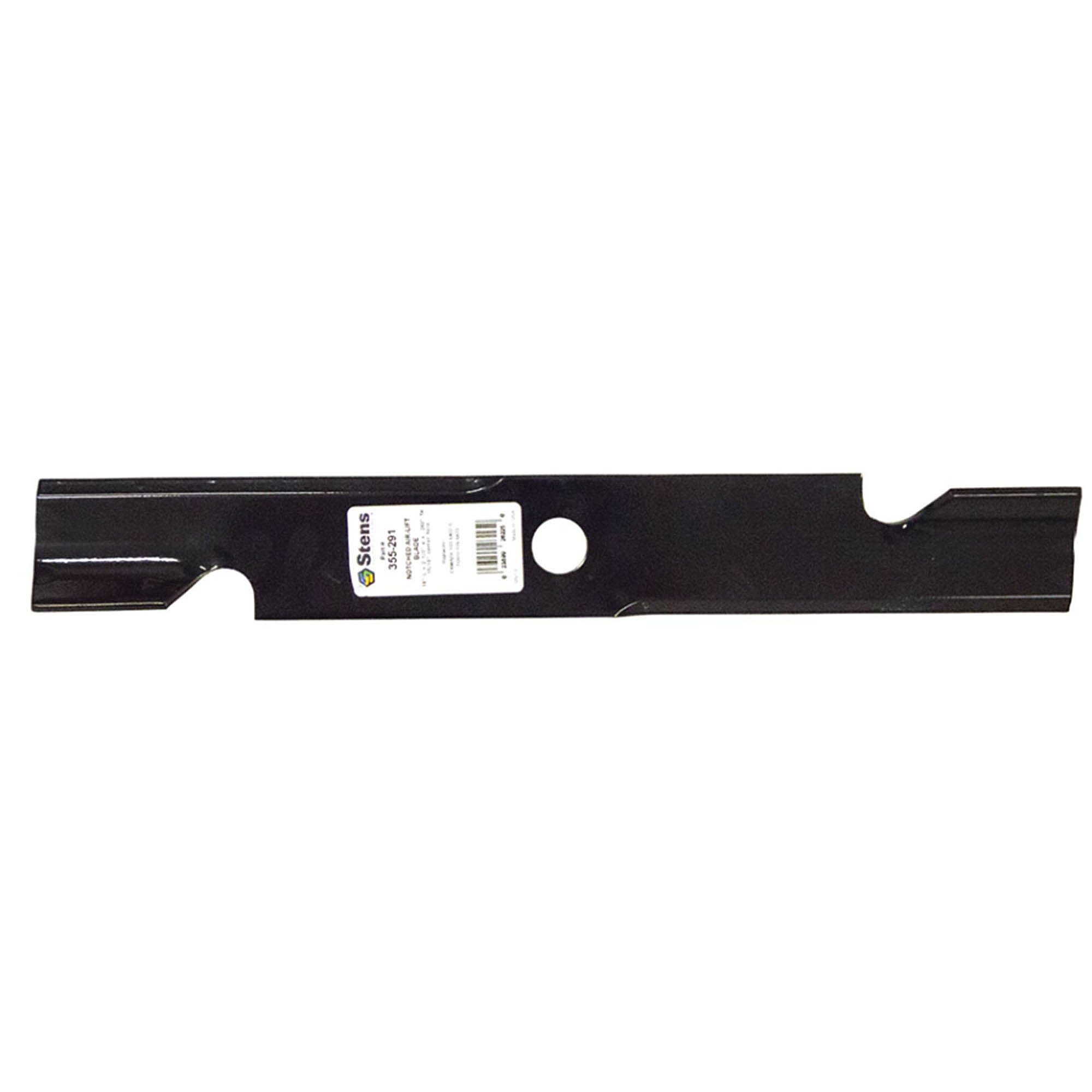 Part #355-291, Stens Notched Hi-Lift Blade, Exmark 116-5175-S, Qty-1 (Replaces 1036387, 1036387S, 1036392, 1036392S