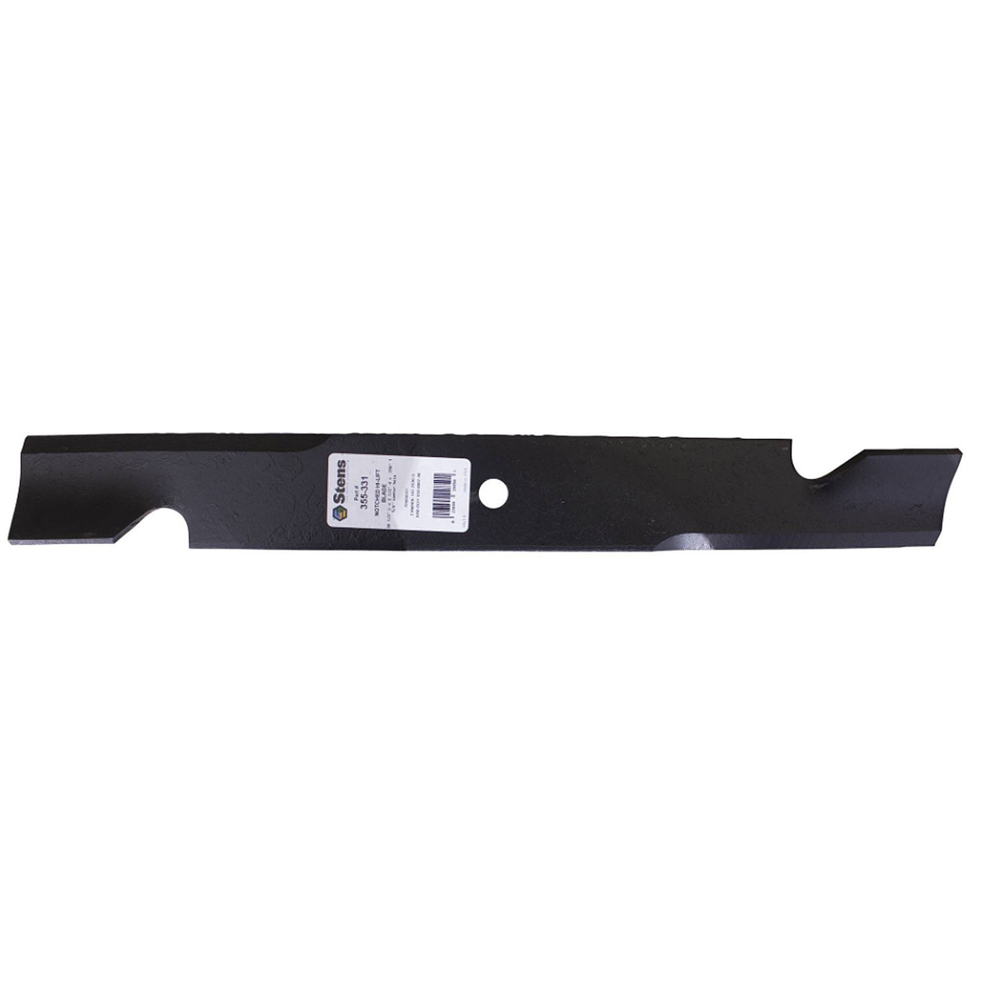Part #355-331, Stens Notched Hi-Lift Blade, Exmark 103-2530-S, Qty-1 (Replaces 025124, 038200700, 038600200, 038600500