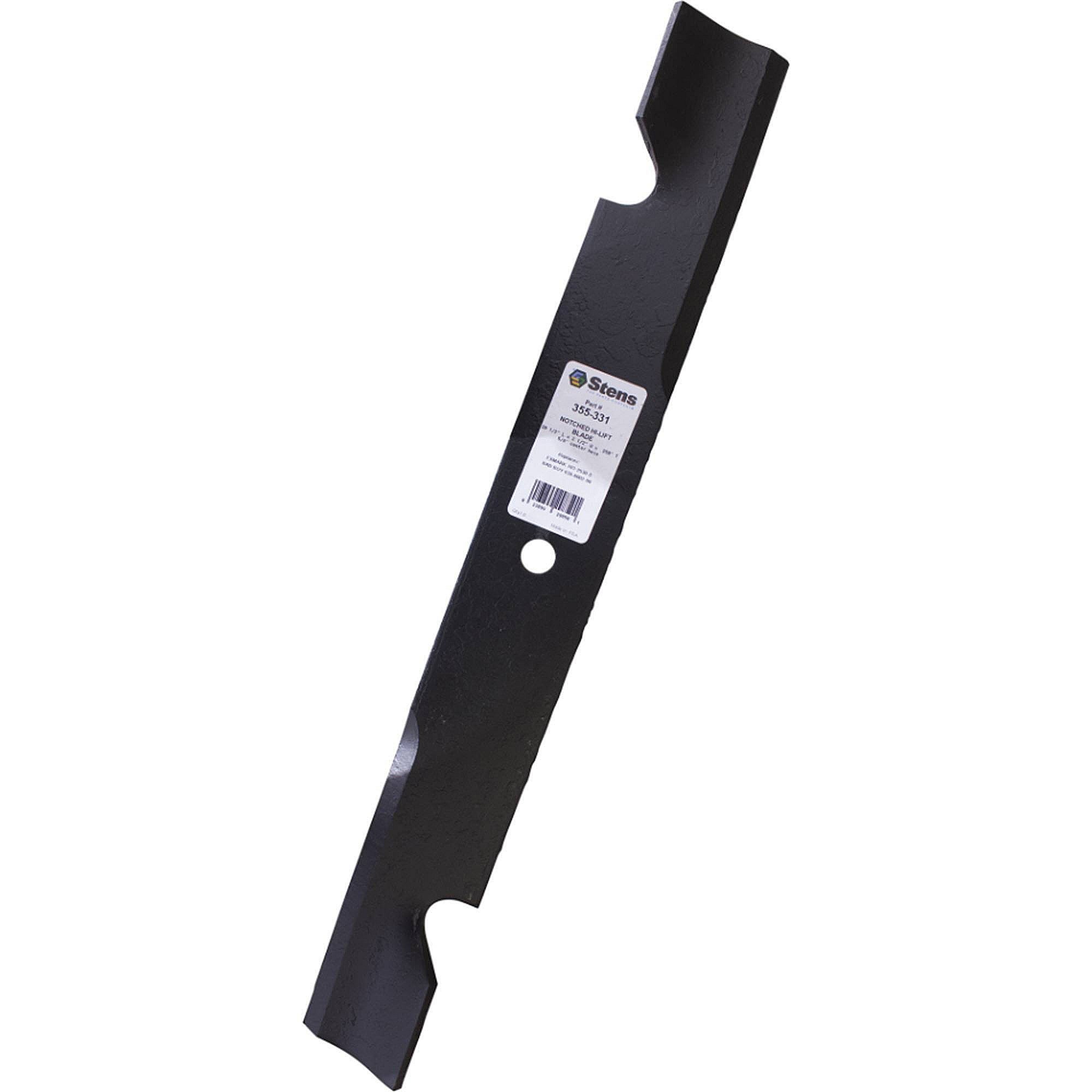 Stens Notched Hi-lift Blade, Exmark 103-2530-s, Qty-1 (same As 025124, 038200700, 038600200, 038600500, 038605000, 046999, 08781800, 08781851, 08899100, 089046, 08904651, 08979600, 090812, 09081200, 1030301, 1030301s, 1031580s, 1032530, 1032530b, 103253 355-331