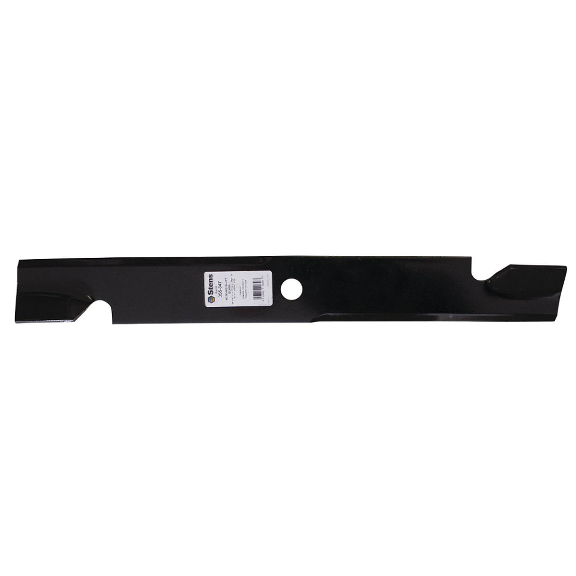 Part #355-347, Stens Notched Hi-Lift Blade, Exmark 103-6404-S, Qty-1 (Replaces 1036384, 1036384S, 1036394, 1036394S