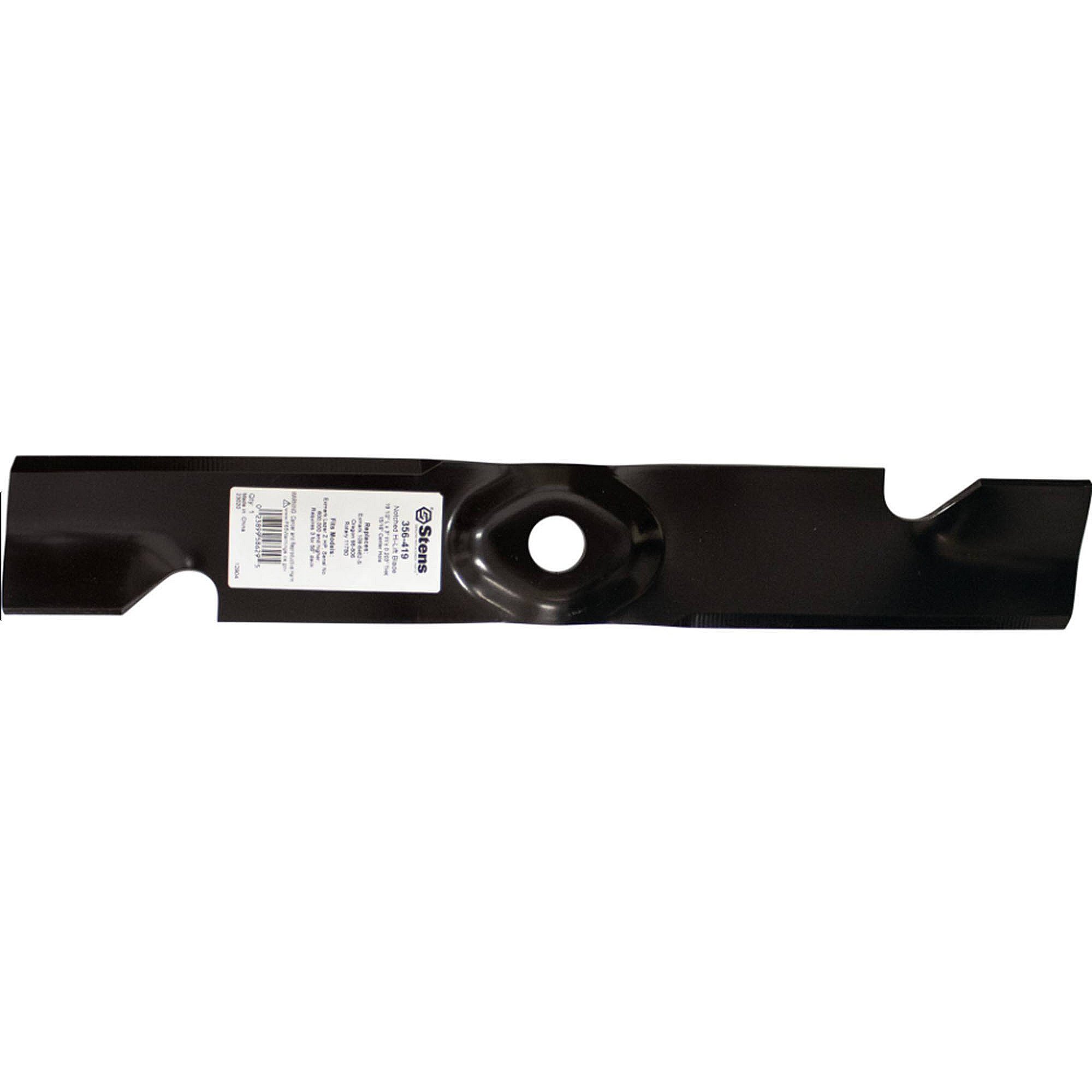 Part #356-419, Stens Notched Hi-Lift Blade Exmark 109-6462-S, Qty-1