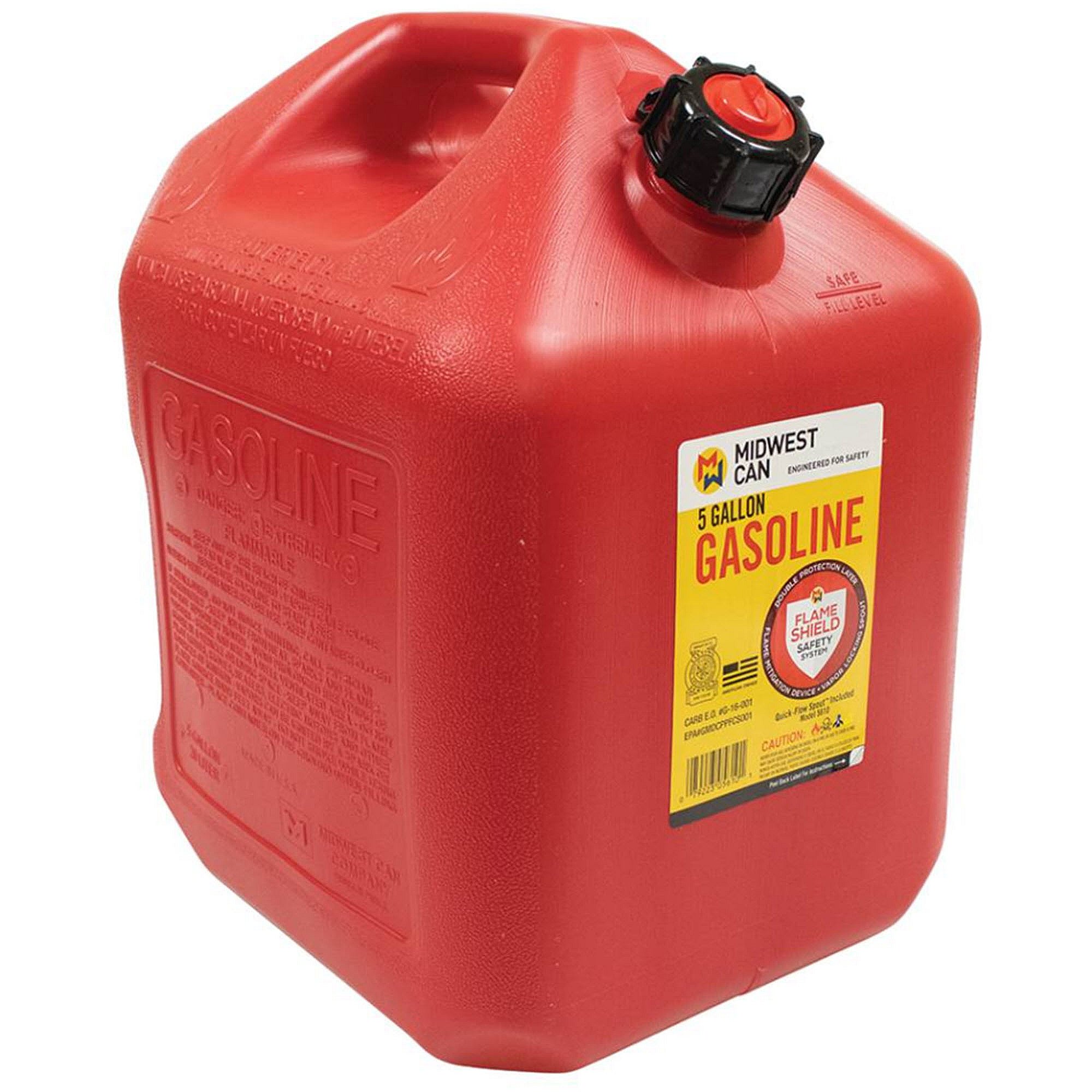 Stens 5 Gallon Plastic Gasoline Fuel Can, Qty-1 765-514
